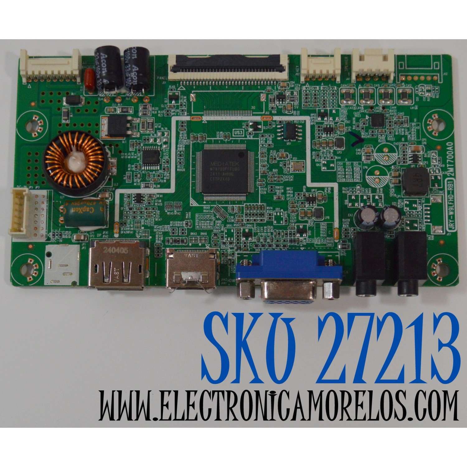 MAIN ORIGINAL NUEVA PARA MONITOR / NUMERO DE PARTE JRYBK64C-AB5VAAGWA / JRY-W9LFHD-RB1 / 2MT7000A0 / 02-2MT700A27-R03M / V8-MJ970AC-110V002 / JA246T50903200102 / 115752188 / JRYBK64C-AB5VAAGWA(440MA) / 421B-CT242255 / CQC20134240101 / E168066