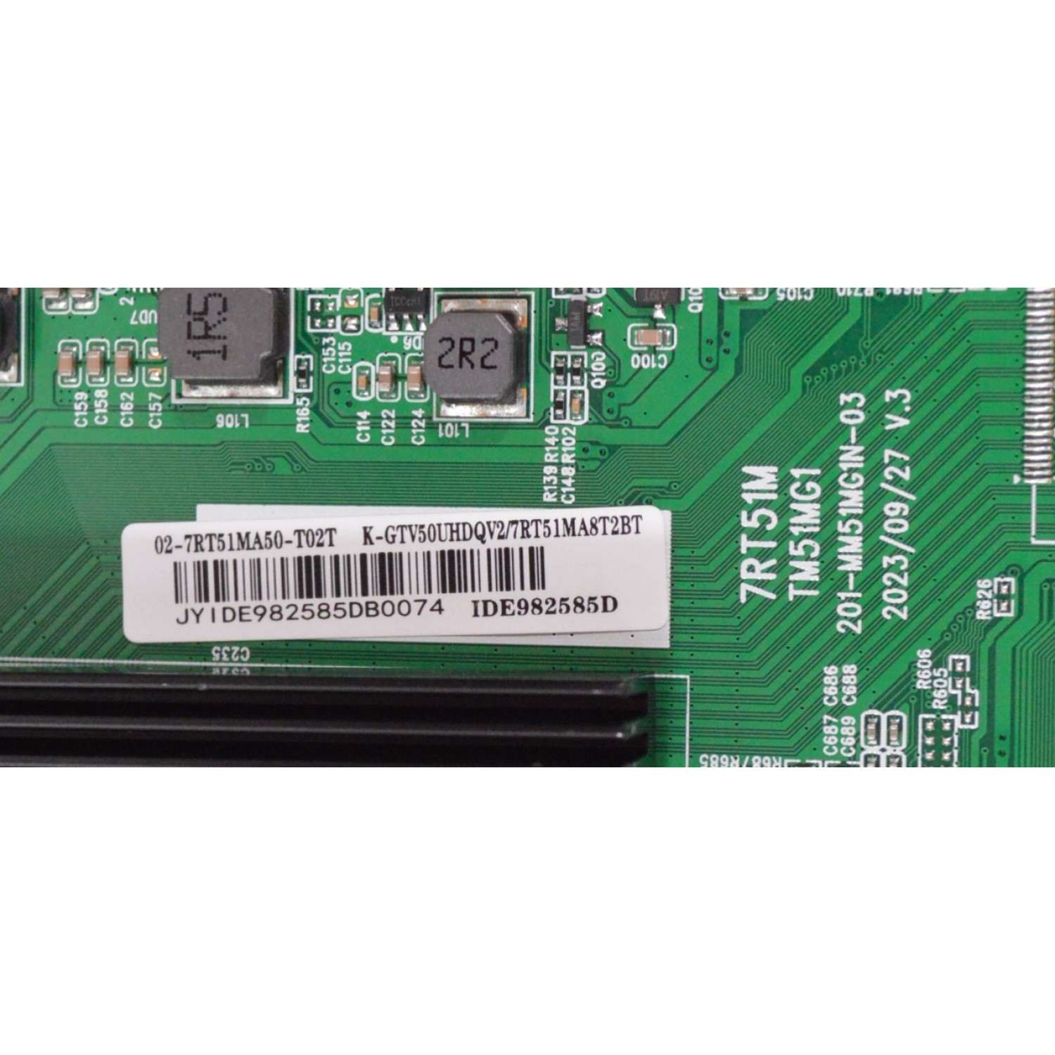MAIN FUENTE COMBO ORIGINAL NUEVA PARA TV KALLEY 4K UHD HDR GOOGLE TV / NUMERO DE PARTE 02-7RT51MA50-T02T / 7RT51M / TM51MG1 / 201-MM51MG1N-03 / 7RT51MA8T2BT / IDE982585D / V8-GT51MGL-0015199.0002 / V8-GT51MGL-0015199 / MODELO K-GTV50UHDQV2 - Imagen 4