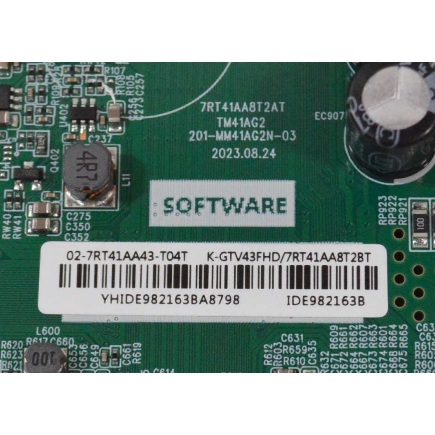 MAIN FUENTE COMBO ORIGINAL NUEVA PARA TV KALLEY GOOGLE TV / NUMERO DE PARTE 02-7RT41AA43-T04T / 7RT41AA8T2AT / TM41AG2 / 201-MM41AG2N-03 / IDE982163B / 7RT41AA8T2BT / V8-GT41AGL-0012061 / CQC22001333052 / V8-GT41AGL-0012061.0005 / MODELO K-GTV43FHD - Imagen 4