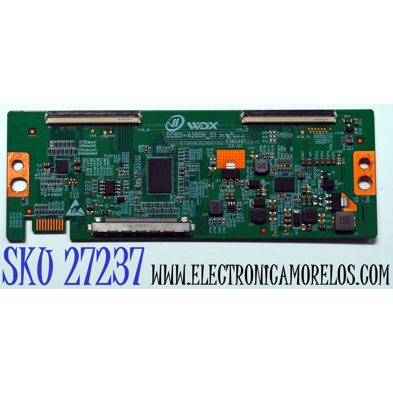 T-CON ORIGINAL PARA TV EVL / NUMERO DE PARTE T650QVN07.5 / DCBDI-A260H-01 / 6120B30366100 / 8T03D30 / 8T03D30431AUX / E360487 / 23100901500247 / DCBD1-A260H-01 / PANEL T650QVN07.5 / DISPLAY T650QVN07.5 / MODELO 65EVLS4