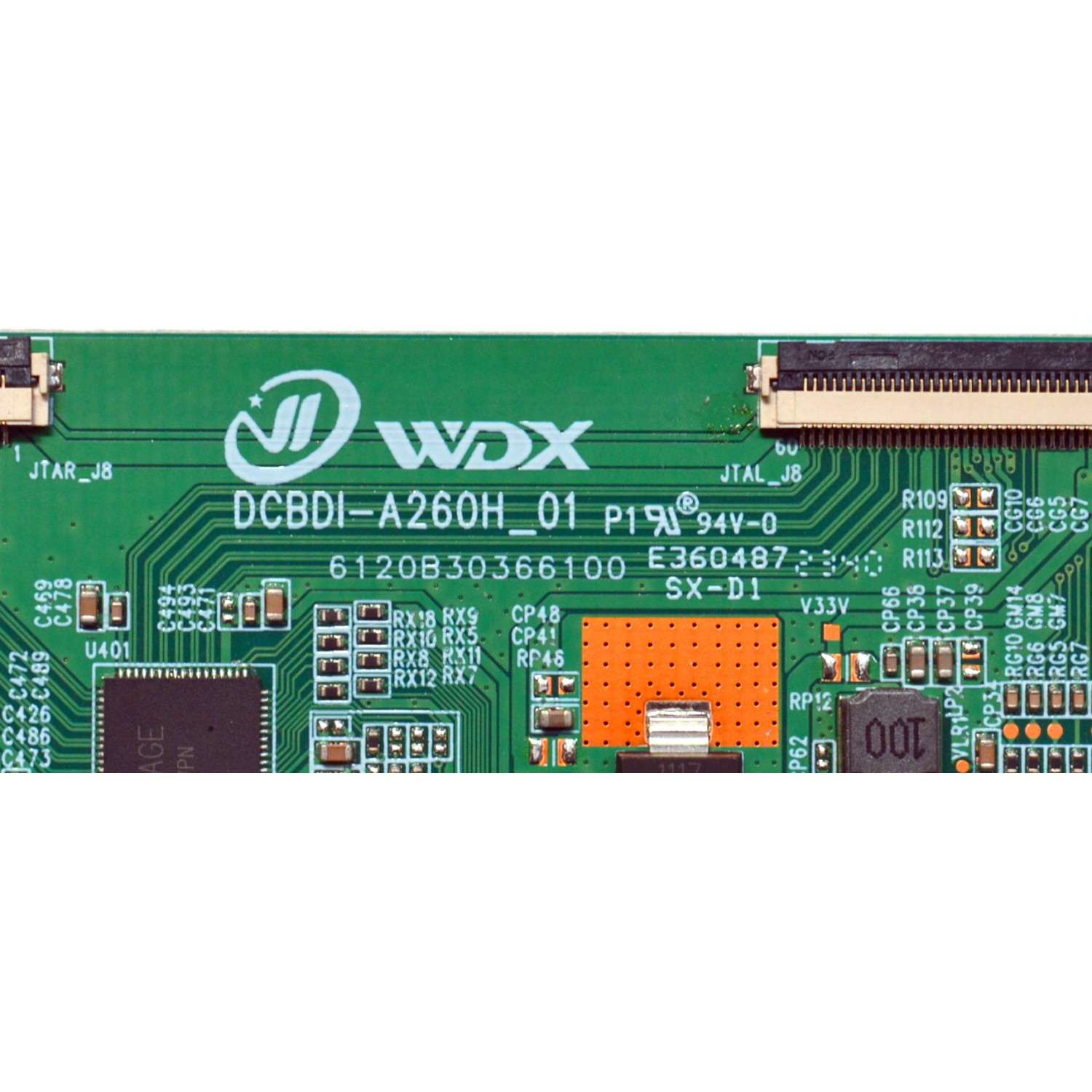 T-CON ORIGINAL PARA TV EVL / NUMERO DE PARTE T650QVN07.5 / DCBDI-A260H-01 / 6120B30366100 / 8T03D30 / 8T03D30431AUX / E360487 / 23100901500247 / DCBD1-A260H-01 / PANEL T650QVN07.5 / DISPLAY T650QVN07.5 / MODELO 65EVLS4 - Imagen 3