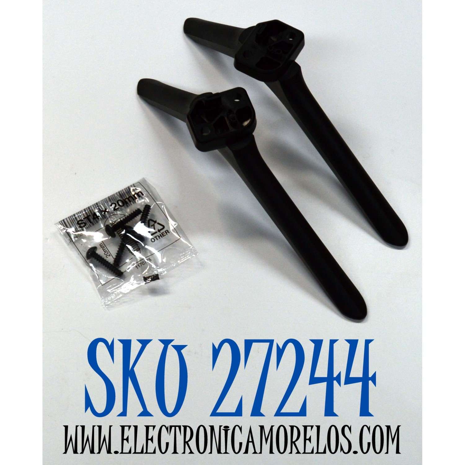 KIT DE BASES ORIGINAL NUEVAS PARA TV HISENSE 2 PIEZAS / NUMERO DE PARTE RSAG8.078.6309 / RSAG8.078.6310 / 6309 / 6310 / HJ-1-8 / HJ-1-5 / MODELO 40H4030F3 / 40A5600F / 43H4030F3 / 43A4KV