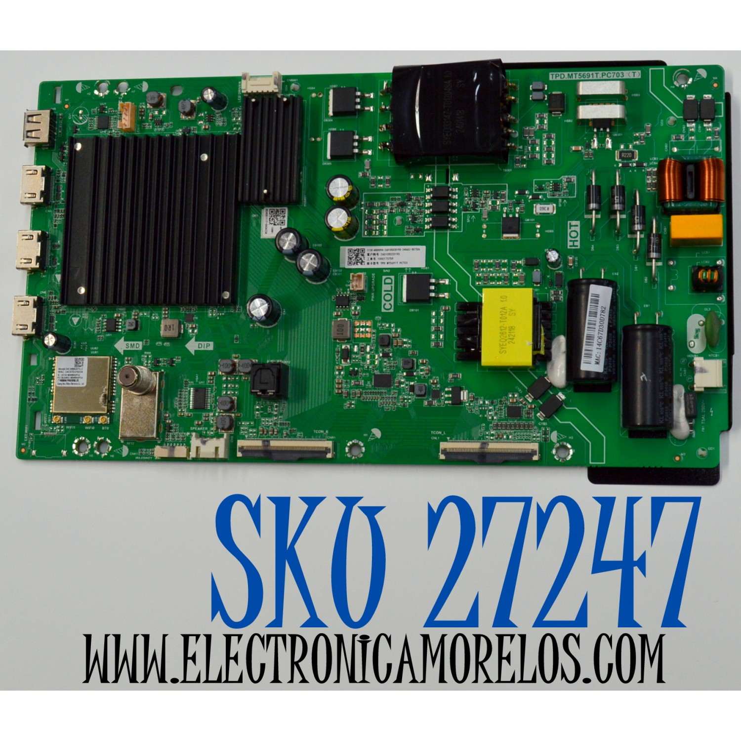 MAIN FUENTE COMBO ORIGINAL PARA TV VIZIO 4K UHD HDR SMARCAST / NUMERO DE PARTE 260105020190 / TPD.MT5691.PC703 (T) / 1110-4000094 / 1000173759 / 240602-B07506 / B24051117 / PANEL HK500WLED-JHV2H / DISPLAY PT500GT04-1 VER.1.1 / MODELO V4K50M-0807 LHK5T3KA