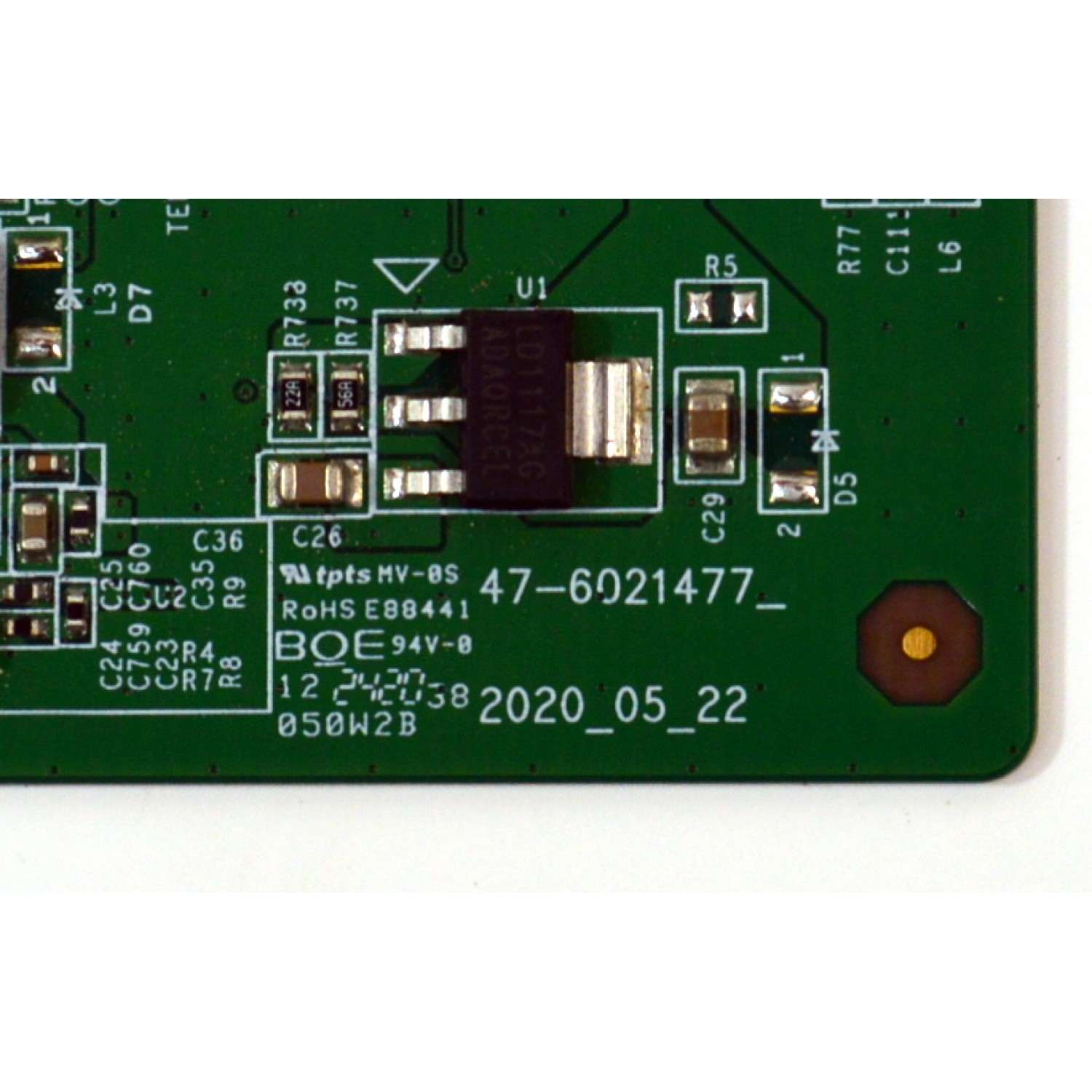 T-CON ORIGINAL PARA TV ELEMENT XUMO TV / NUMERO DE PARTE 44-9771766G / 47-6021477 / HV430QUBF70 / ET4A4645641 / 47-6021477_2020_05_22 / PANEL K430WDJ1 / DISPLAY HV430QUB-F70 / MODELO E550AE43C - Imagen 3