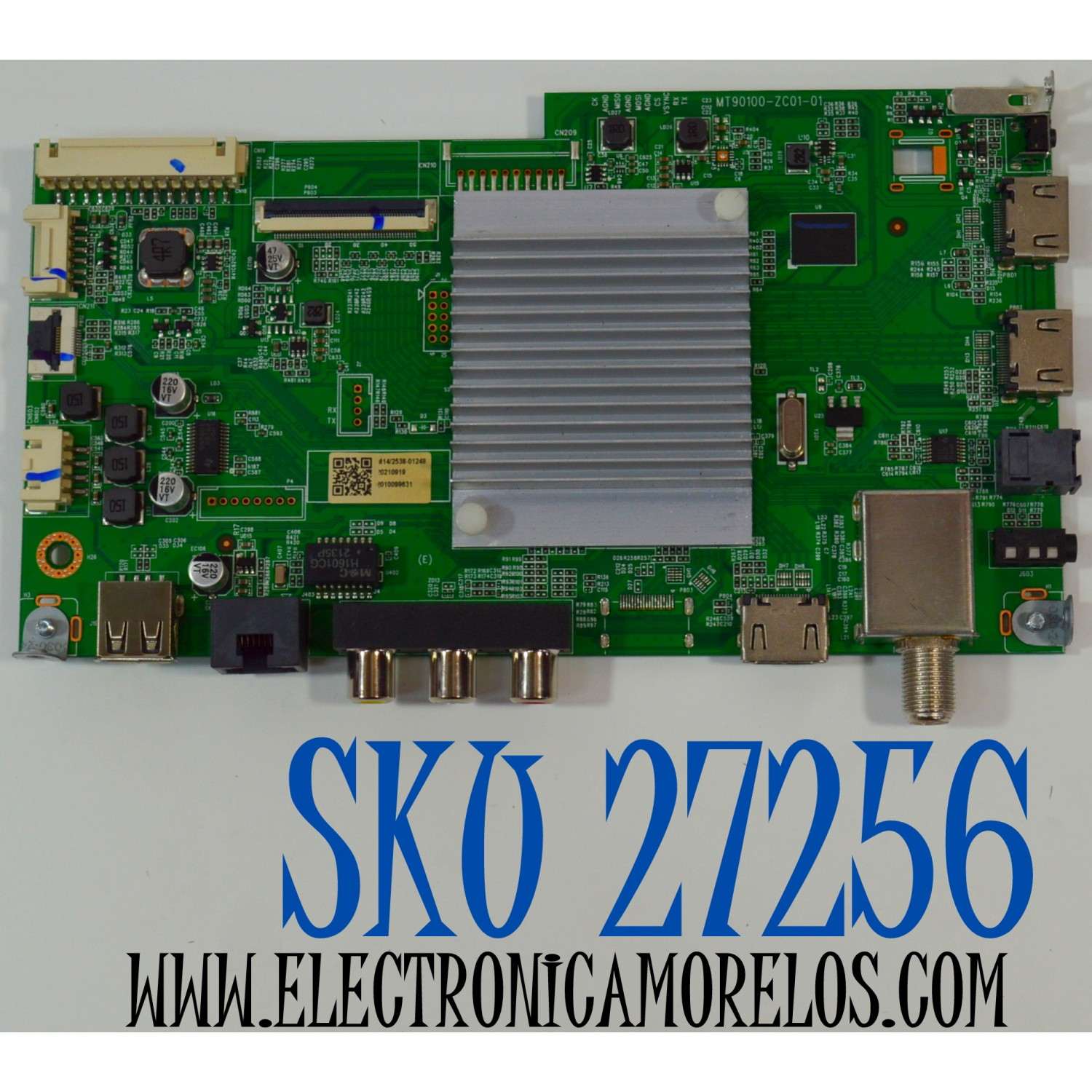 MAIN ORIGINAL PARA TV JVC 4K UHD HDR ROKU TV / NUMERO DE PARTE 515C90100M14 / MT90100-ZC01-01 / M14/2538-01248 / 20210919 / 2010099631 / DISPLAY ST5461D12-4 VER.2.2 / BOARD ST5461D12-5-XL-1 / ST5461D12-5-XR-1 / MODELO LT-55MAW595