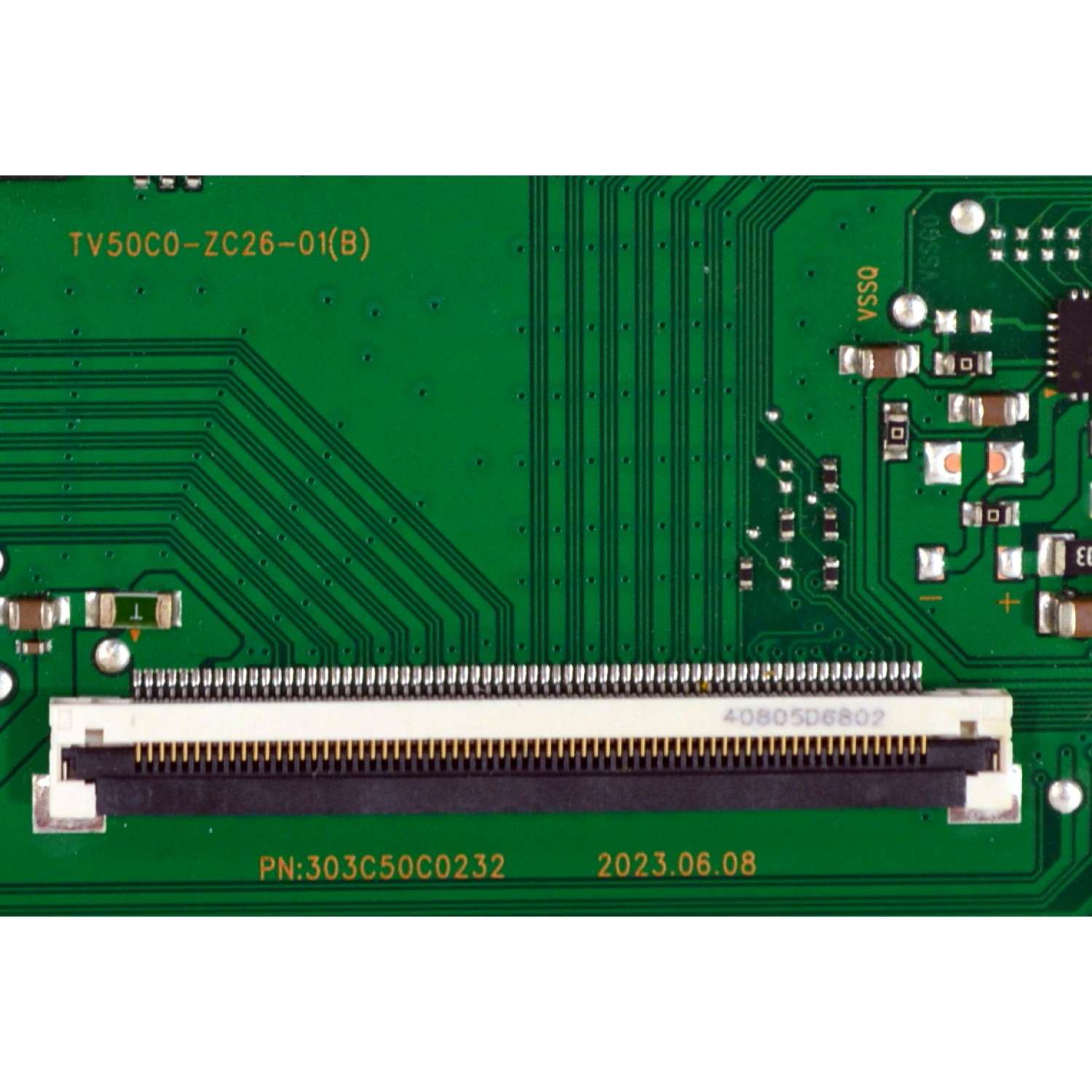 T-CON ORIGINAL PARA TV ONN / NUMERO DE PARTE 513C50C0M31 / TV50C0-ZC26-01(B) / E022M726-A2 / 303C50C0232 / M31/2681-03155 / 20240807 / 2130006356 /  PANEL V500DJ7-QE1 (D8) / DISPLAY V500DJ7-QE1 REV.D8 / MODELO 100012585 50" - Imagen 3