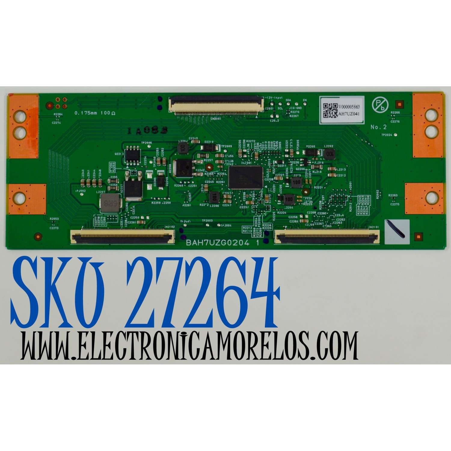 T-CON ORIGINAL PARA TV PHILIPS / NUMERO DE PARTE AH7UZ041 / BAH7UZG0204 1 / V000005863 / K082A-166A / DISPLAY V500DJ7-QE1 REV.D2 / MODELO 50PUL7552/F7 / 50PUL7552/F7 A