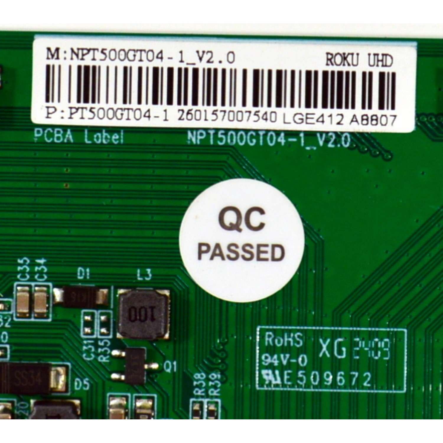 T-CON ORIGINAL PARA TV PHILIPS / NUMERO DE PARTE 260157007540 / NPT500GT04-1_V2.0 / PT500GT04-1 / LGE412 ABB07 / PANEL HK550WLEDM-JH4WH / DISPLAY PT550GT05-1 VER.2.0 / BOARD PT550GT03-1-XL-1 / PT550GT03-1-XR-1 / MODELO 55PUL6643/F7 - Imagen 2