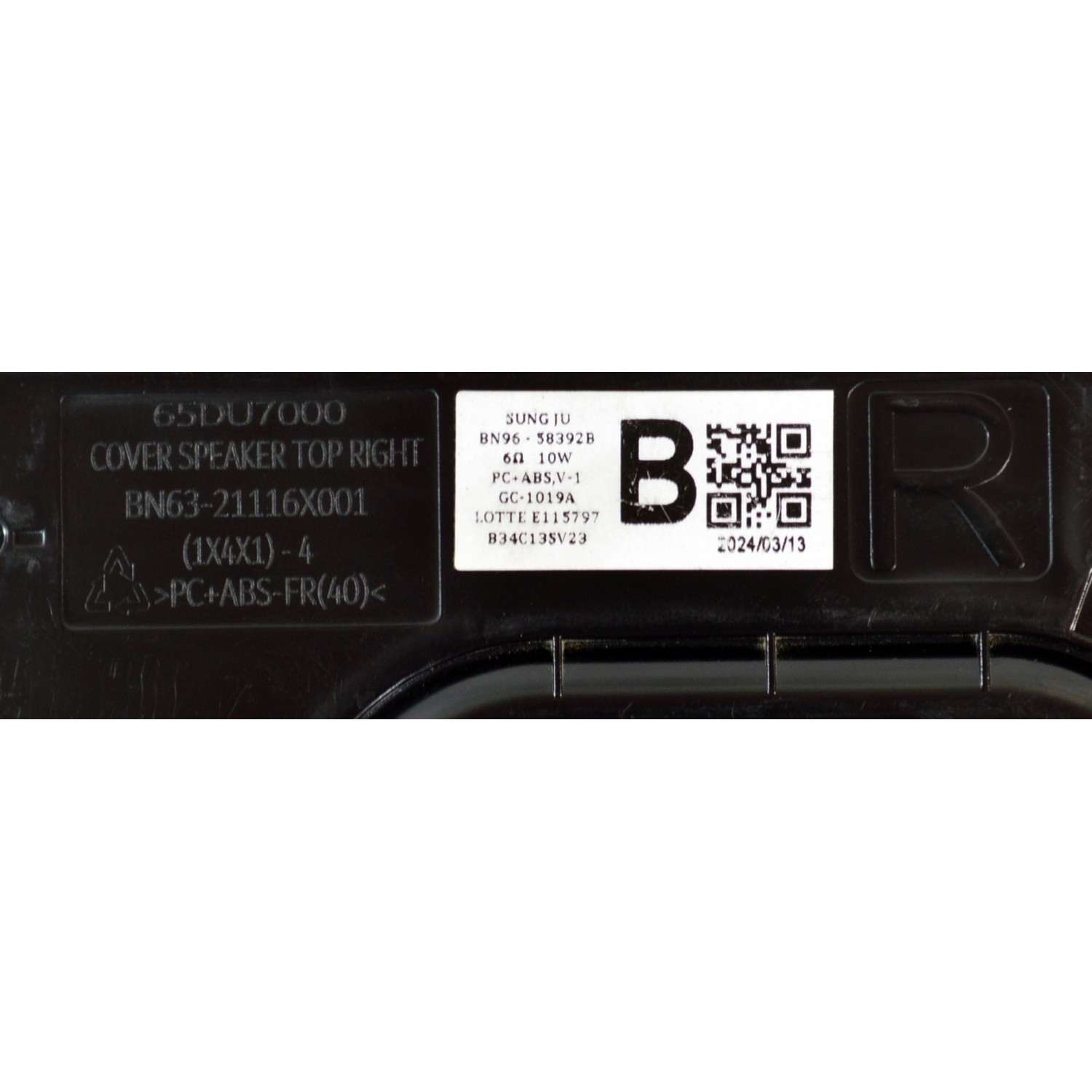 KIT DE BOCINAS ORIGINAL PARA TV SAMSUNG 2 PIEZAS / NUMERO DE PARTE BN96-58392B / BN9658392B / BN63-21113X001 / BN63-21114X001 / BN63-21115X001 / BN63-21116X001 / 65DU7000 / 6Ω / 10W / B34C13SV23 / MODELO UN70DU7200FXZA / UN70DU7200FXZA UB01 / UN70DU7000 - Imagen 3