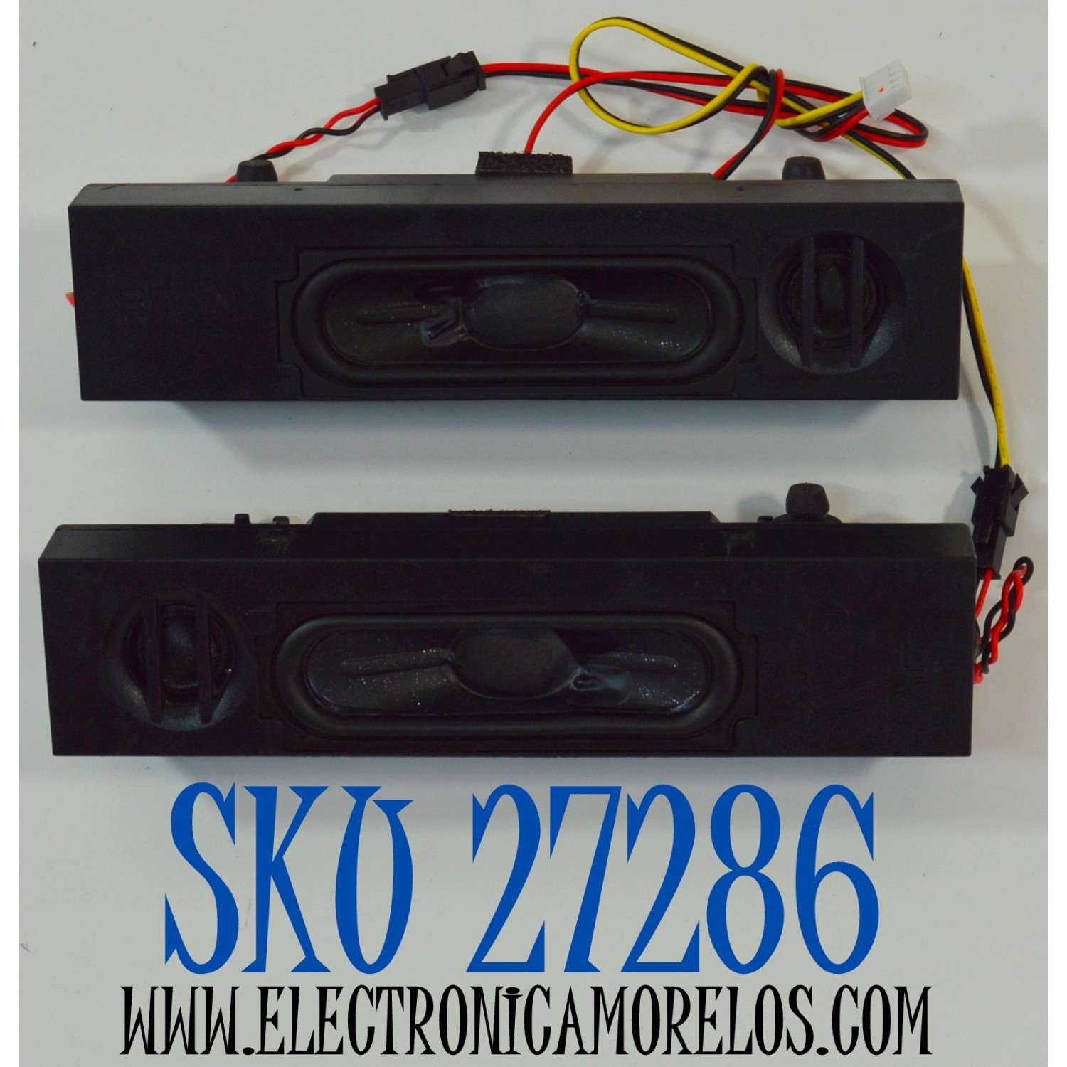 KIT DE BOCINAS ORIGINAL PARA TV ELEMENT XUMO TV 2 PIEZAS / NUMERO DE PARTE 7711-80808A / 7711-80808A-41010091 / 7711-80808A-41010081 / KTC-1 / B31:8Ω 10W / 240608 / 240611 / MODELO E550AE43C / 100012584 43"
