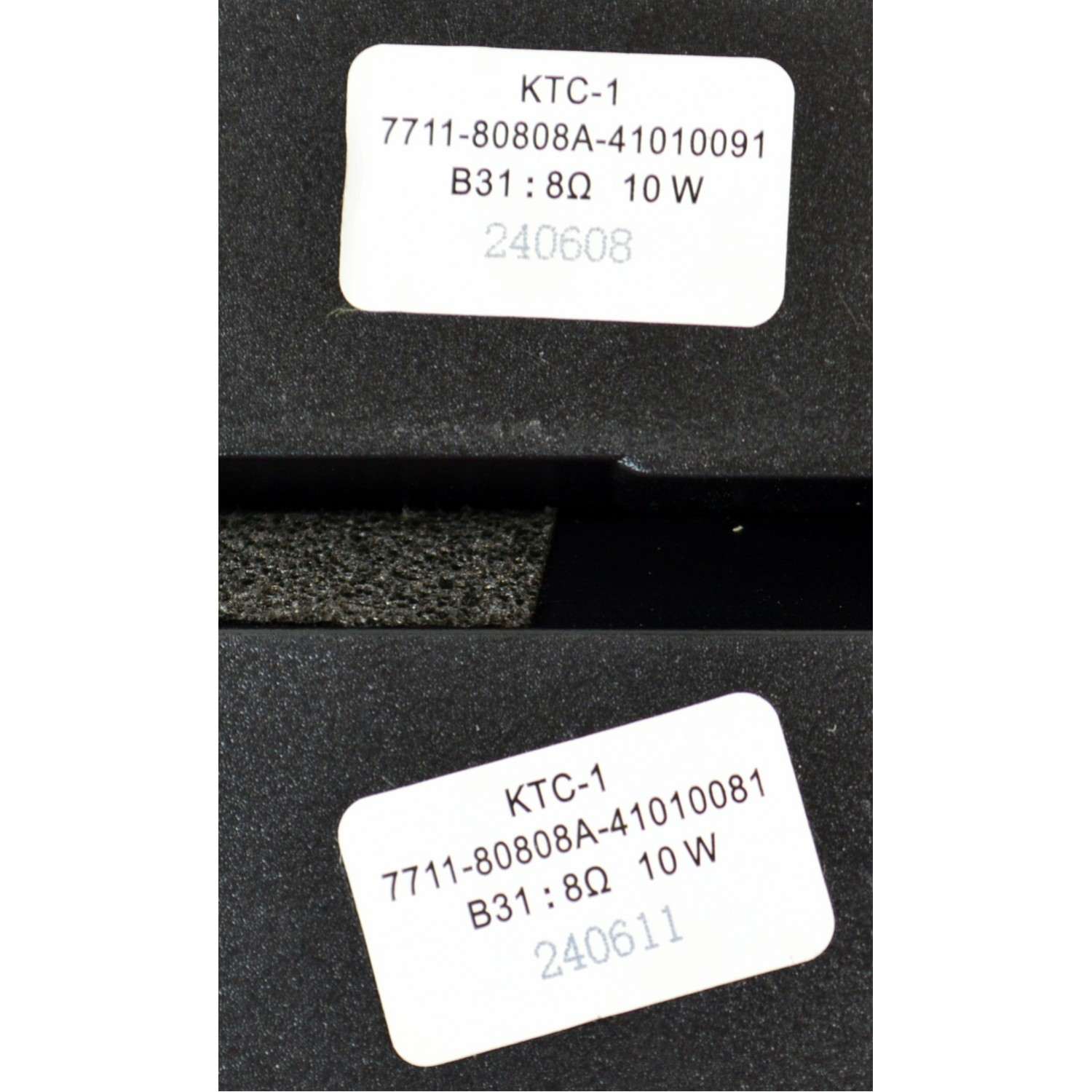 KIT DE BOCINAS ORIGINAL PARA TV ELEMENT XUMO TV 2 PIEZAS / NUMERO DE PARTE 7711-80808A / 7711-80808A-41010091 / 7711-80808A-41010081 / KTC-1 / B31:8Ω 10W / 240608 / 240611 / MODELO E550AE43C / 100012584 43" - Imagen 2