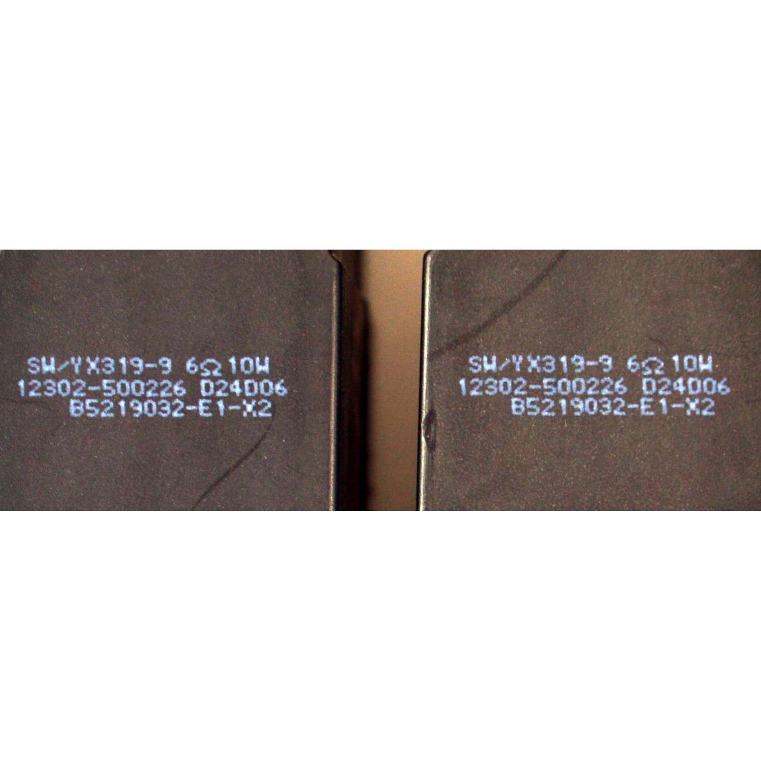 KIT DE BOCINAS ORIGINAL PARA TV TCL 2 PIEZAS / NUMERO DE PARTE 12302-500226 / HB75 / SW/YX319-9 / D24D06 / 6Ω / 10W / B5219032-E1-X2 / MODELO 55S571G / 65S571G / 43S551G / 55S551G - Imagen 2