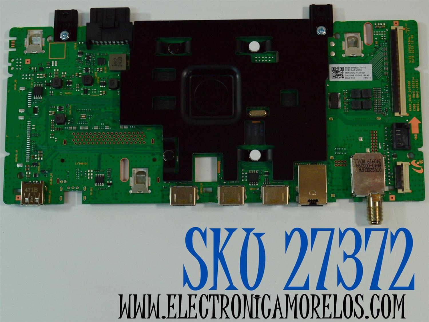 MAIN ORIGINAL PARA TV SAMSUNG 4K UHD HDR / NUMERO DE PARTE BN96-58680X / BN41-03231A / BN9658680X / BN96-58587A / BN96-58297A / PANEL CY-BD085HGAV2H / DISPLAY T850QVN04.1 / BOARD 85S14-S19-XL / 85S14-S0P-XC / 85S14-S18-XR / MODELO UN85DU7200DXZA AB01
