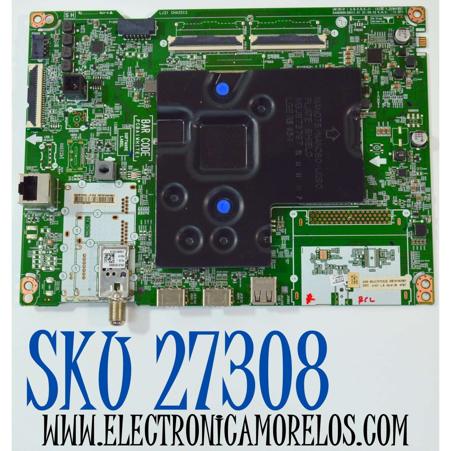 MAIN ORIGINAL PARA TV LG 4K UHD SMART TV / NUMERO DE PARTE EBT67467807 / EAX69581205(1.0) / 67467807 / PANEL NC650TQG-VHKH5 / DISPLAY PT650GT01-4 VER.1.0 / BOARD PT650GT01-4-XR1-1 / PT650GT01-4-XR2-1 / PT650GT01-4-XL1-1 / MODELO 65UQ7070ZUE / 65UQ7050ZUD