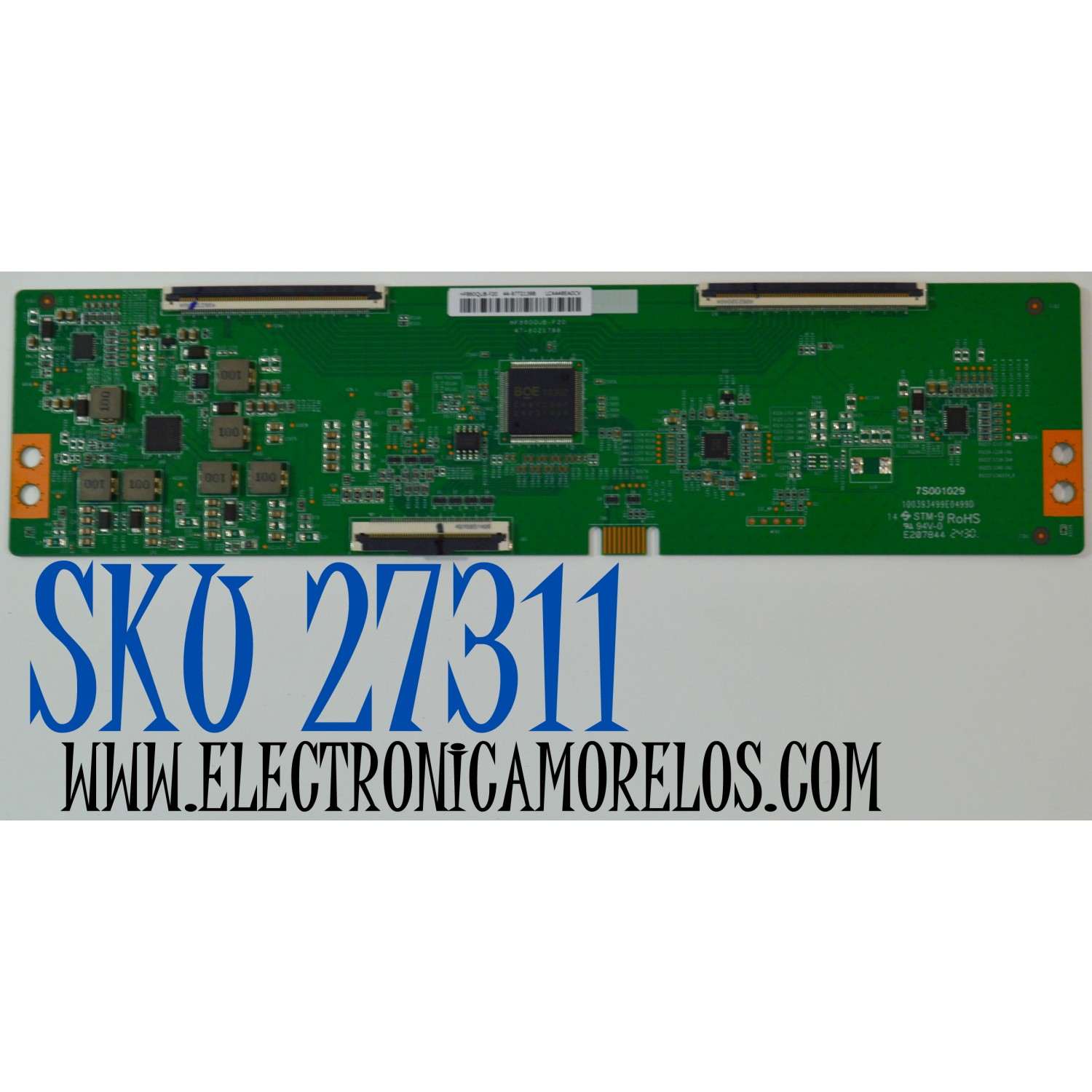T-CON ORIGINAL PARA TV VIZIO / NUMERO DE PARTE 44-9772139B / HF860QUB-F20 / 47-6021798 / 7S001029 / 100393499E0499D / LC4A48A0CV / PANEL BOEI860WQ1 / DISPLAY HF860QUB-F20 / MODELO V4K86C-0804 / V4K86C-0804 LBV1U3HA