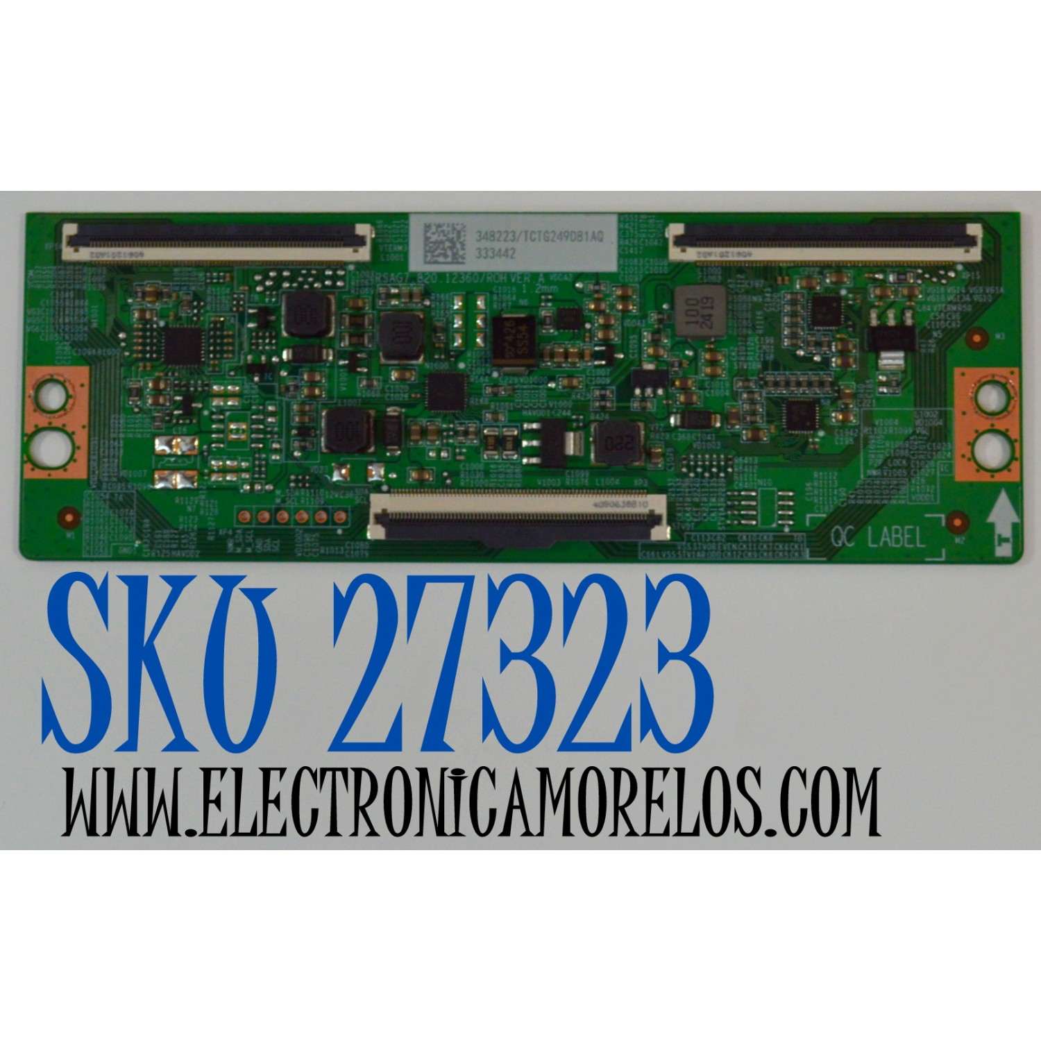 T-CON ORIGINAL PARA TV HISENSE / NUMERO DE PARTE 348223 / RSAG7.820.12360/ROH / 333442 / 4DE45028A / RSAG7.820.12360/ROH VER.A / TCTG249D81AQ / PANEL HD750H1U71-T0L4K1\ROH  / DISPLAY HV750QUB-F92 / MODELO 75R6E5 / 75QD65NF