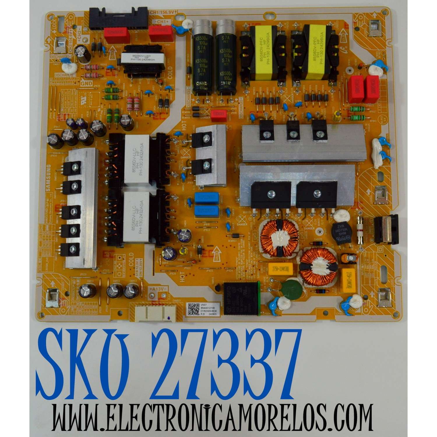 FUENTE DE PODER ORIGINAL PARA TV SAMSUNG / NUMERO DE PARTE BN44-01270B / L85S6N_DVD / BN4401270B / PANEL CY-BD085HGNV2H / DISPLAY V850DJ2-Q01 / BN96-58301A / MODELO UN85DU7200BXZA / UN85DU7200BXZA DB03 / UN85DU7200DXZA