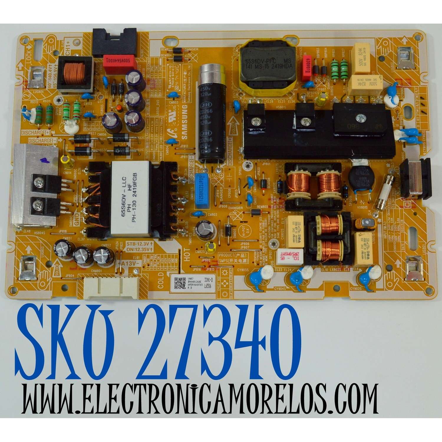 FUENTE DE PODER ORIGINAL PARA TV SAMSUNG / NUMERO DE PARTE BN44-01268E / L65S6_DVD / BN4401268E / PANEL CY-BD065HGSV5H / DISPLAY JR645R3HD1K / BN96-59390A / MODELO UN65DU7200BXZA / UN65DU7200BXZA UG06 / UN65DU7200DXZA / UN60DU7000FXZX