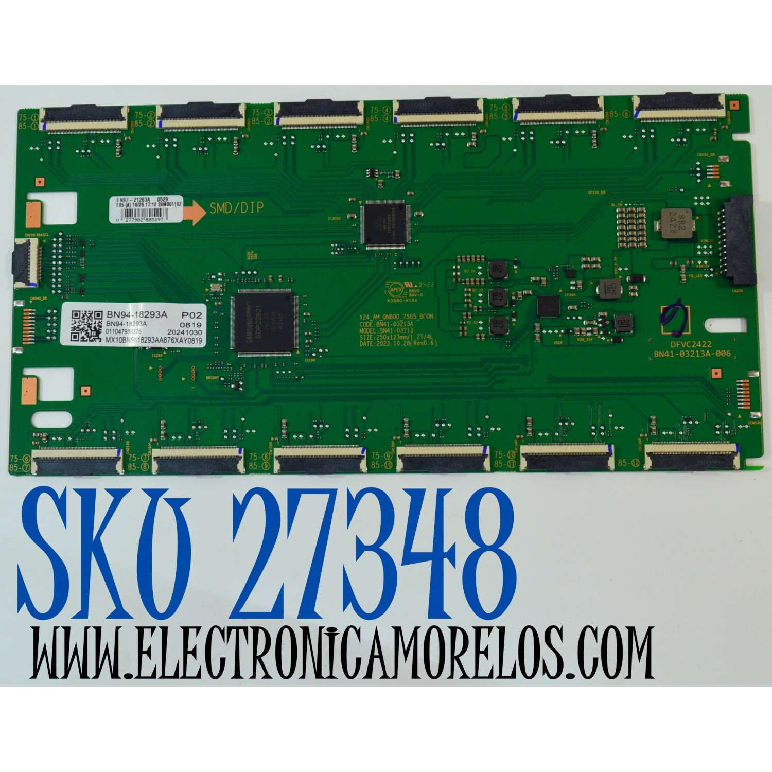 LED DRIVER ORIGINAL PARA TV SAMSUNG / NUMERO DE PARTE BN94-18293A / BN41-03213A / BN41-03213 / BN9418293A / BN97-21263A / DFVC2422 / BN41-03213A-006 / PANEL CY-TD085FMAV2H / DISPLAY T850QVN04.3 / BN96-58275A / MODELO QN85QN85DDFXZA / QN85QN85DDFXZA AA01