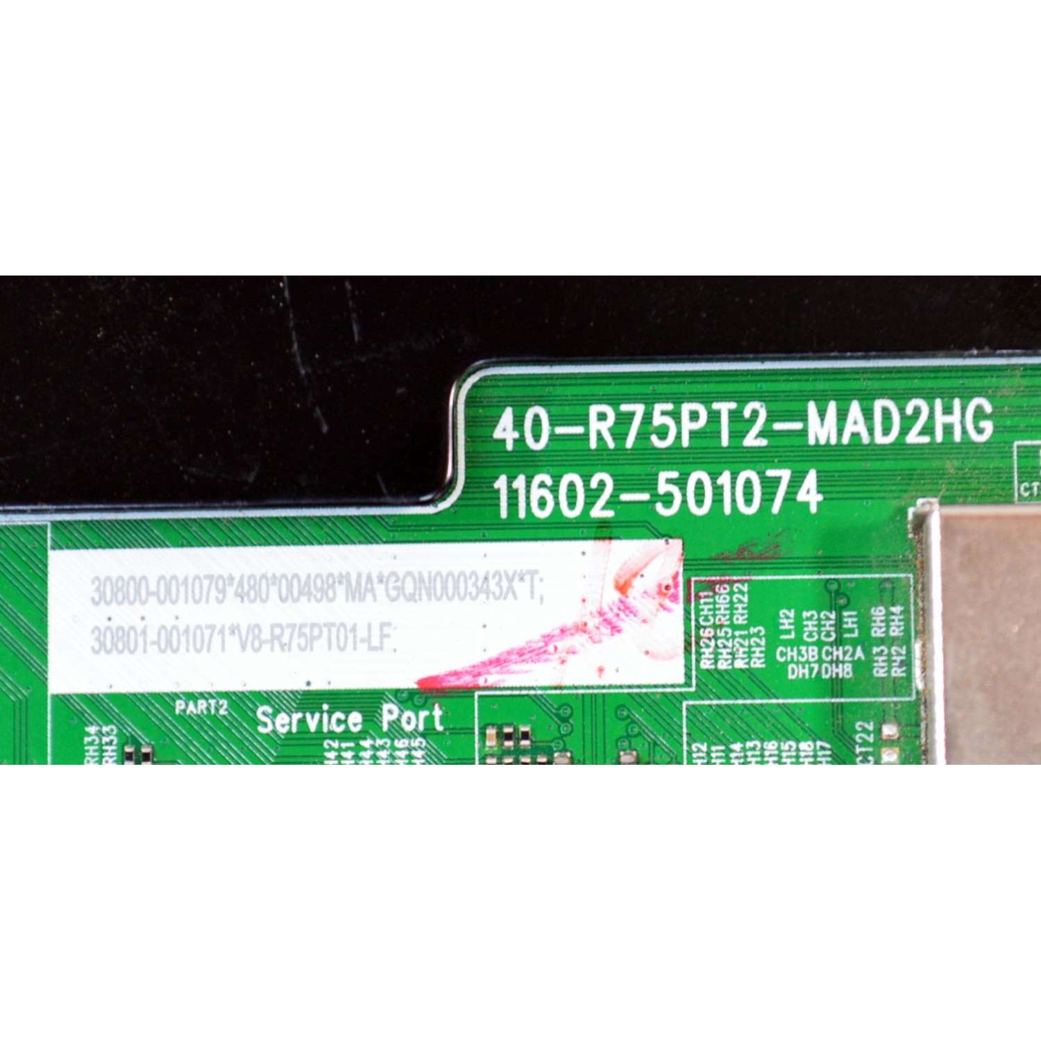 MAIN ORIGINAL PARA TV TCL  4K UHD HDR GOOGLE TV / NUMERO DE PARTE 30800-001079 / 40-R75PT2-MAD2HG / 11602-501074 / R75PT2 / 30801-001071 / V8-R75PT01-LF / PANEL LVU430NDAL / DISPLAY T430QVN03.G / MODELO 43S470G - Imagen 2