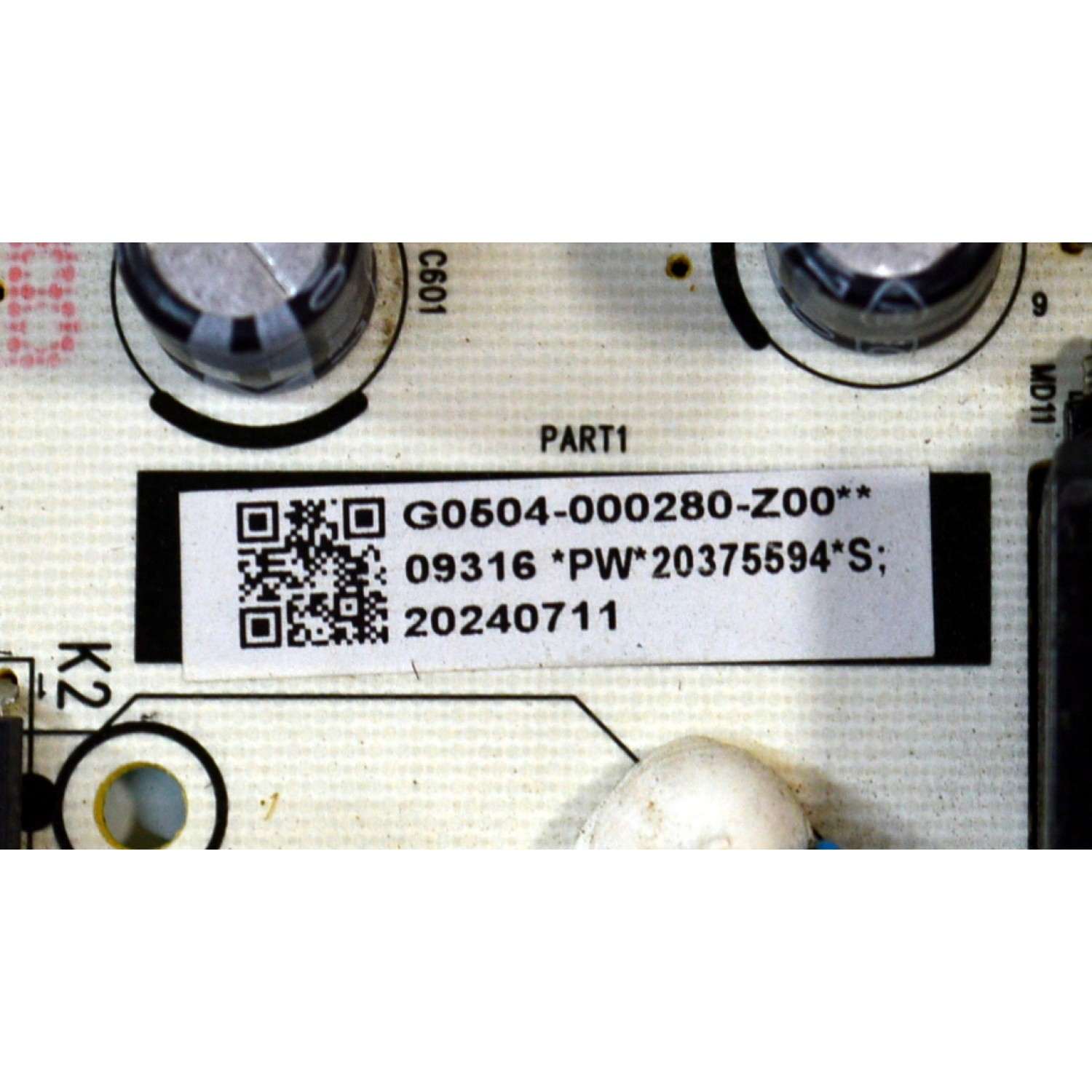 FUENTE DE PODER ORIGINAL PARA TV TCL / NUMERO DE PARTE G0504-000280 / 40-L12KW1-PWB1KG / 11601-500154 / G0504-000280-Z00 / 20375594 / 20240711 / PANEL LVU430NDAL / DISPLAY T430QVN03.G / MODELO 43S470G / 43S451 - Imagen 2