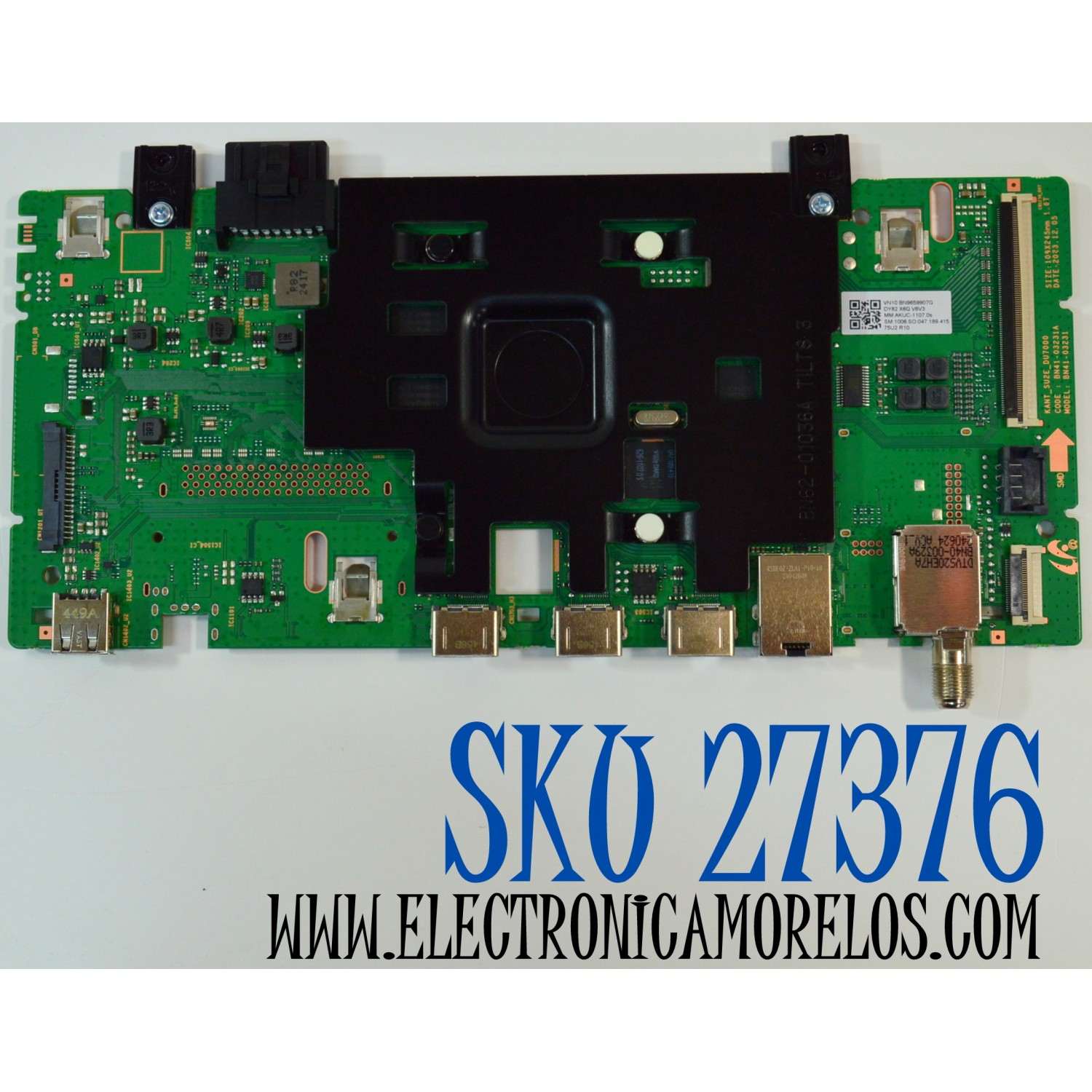 MAIN ORIGINAL PARA TV SAMSUNG 4K UHD HDR / NUMERO DE PARTE BN96-59907G / BN41-03231A / BN41-03231 / KANT_SU2E_DU7000 / BN9659907G / PANEL CY-BD075HGHV2H / DISPLAY ST7461D03-4 V2.1 / BOARD CSU17-XL-4 / CSU17-XM-4 / CSU17-XR-4 / MODELO UN75DU7200BXZA CB05