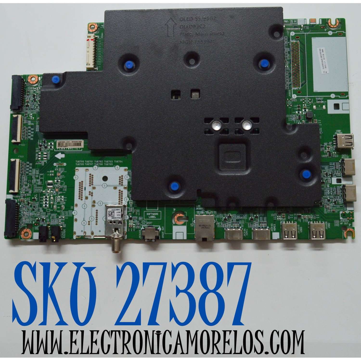 MAIN ORIGINAL PARA TV LG / NUMERO DE PARTE EBT67871002 / EAX70015407 / EAX70015407(1.0) / 67871002 / TU6700 / TU6701 / TU6702 / TU6703 / TU6704 / TU6705 / TU6707 / TU6708 / TU6709 / PANEL LE830AQU (ES)(B2) / MODELO OLED83C4AUA / OLED83C4AUA.BUSYLJR