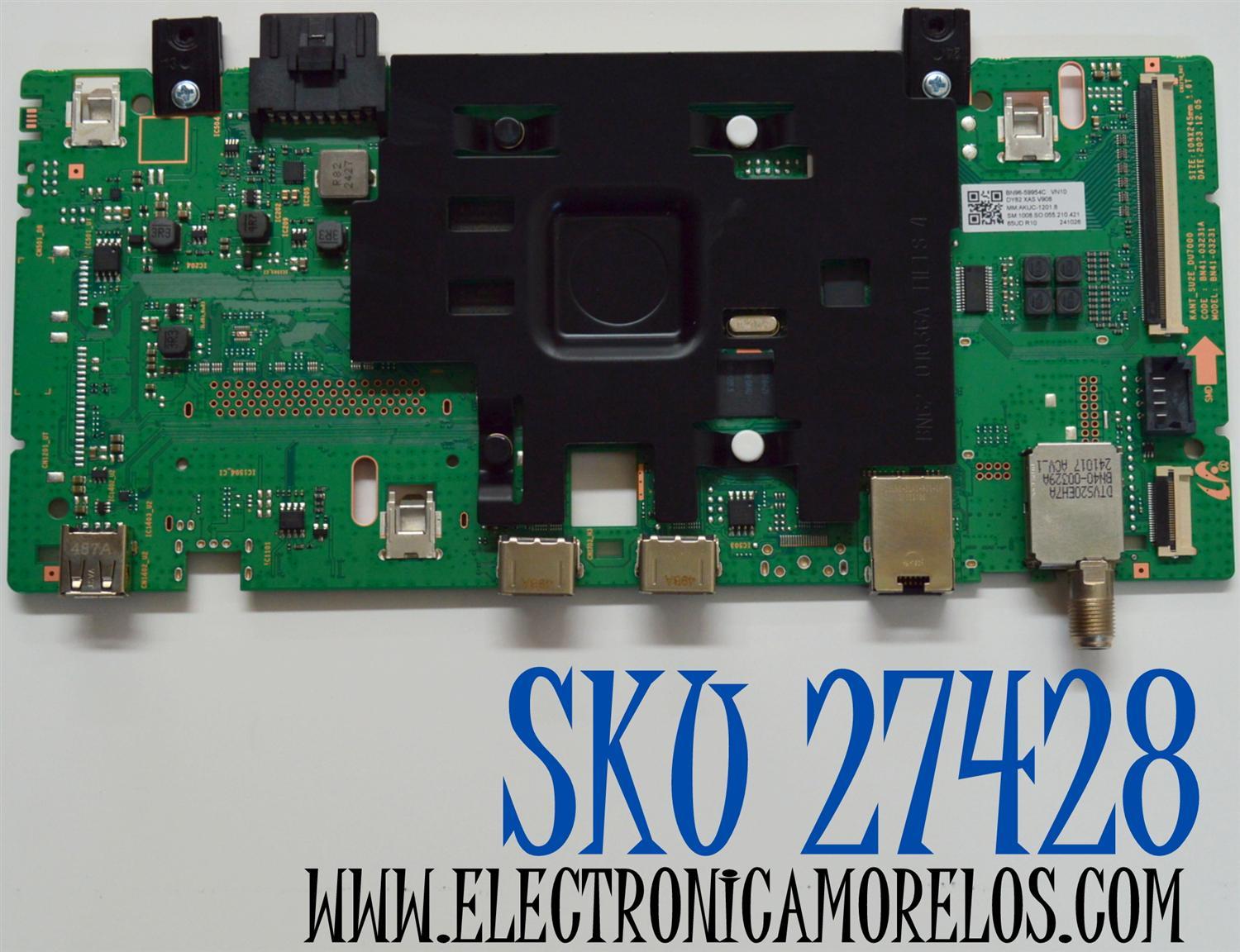 MAIN ORIGINAL PARA TV SAMSUNG / NUMERO DE PARTE BN96-59954C / BN41-03231A / BN41-03231 / KANT_SU2E_DU7000 / BN9659954C / BN96-58578A / BN96-58289A / PANEL CY-BD065HGHV1H / DISPLAY ST6451D06-1 V2.1 / BOARD CSUI6-XR-1 CSUI6-XL-1 / MODELO UN65DU6900FXZA CA03