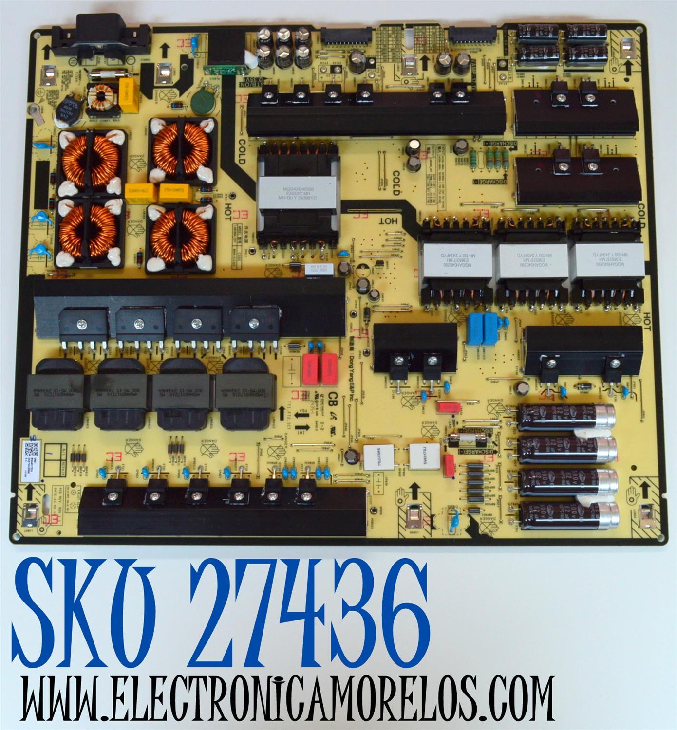 FUENTE DE PODER ORIGINAL PARA TV SAMSUNG / NUMERO DE PARTE BN44-01232A / L98S8NA_CDY / BN4401232A / PANEL CY-TC098FKEV1H / DISPLAY HV980QUB-S1A / BOARD 100418278C0699A / 47.6004707 / 100418281C0699A / SC001007 / 100418279C0699A / MODELO QN98Q80CDFXZA BA02
