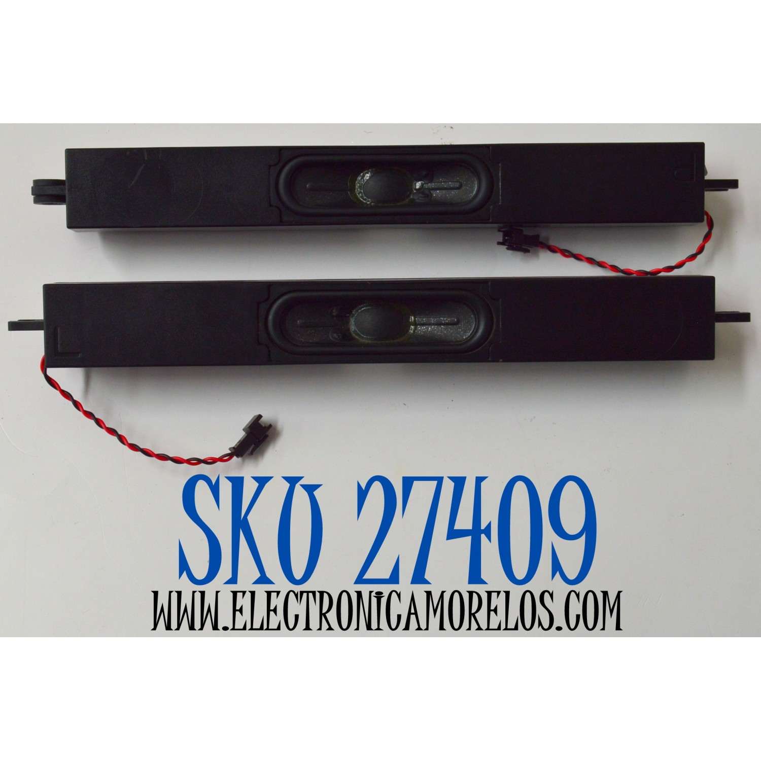 KIT DE BOCINAS ORIGINAL PARA TV SHARP 2 PIEZAS / NUMERO DE PARTE 7711-A2808A / 7711-A2808A-41010091 / 7711-A2808A-41010081 / KTC-4 / B12: 8Ω / 10W / 2305 / MODELO 4P-B65EJ2U