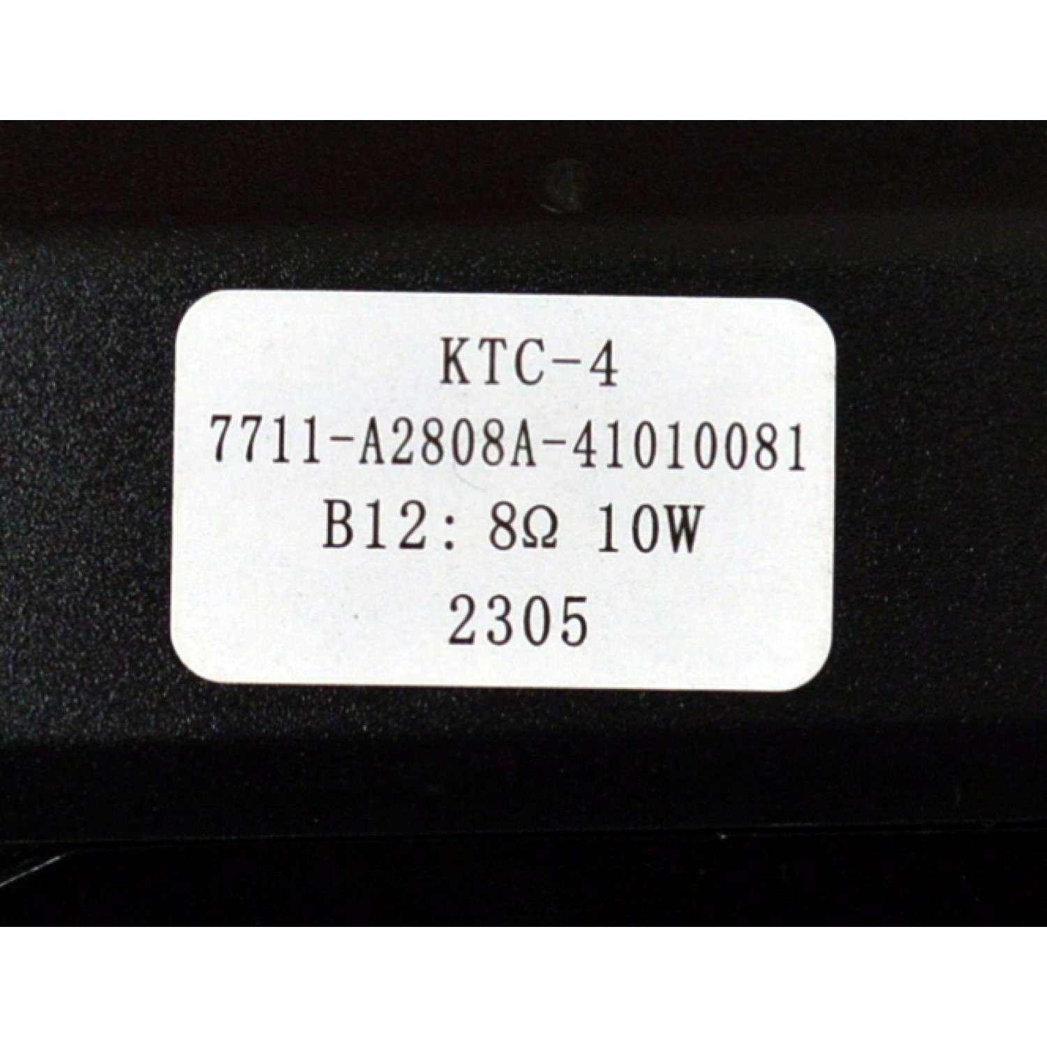 KIT DE BOCINAS ORIGINAL PARA TV SHARP 2 PIEZAS / NUMERO DE PARTE 7711-A2808A / 7711-A2808A-41010091 / 7711-A2808A-41010081 / KTC-4 / B12: 8Ω / 10W / 2305 / MODELO 4P-B65EJ2U - Imagen 2