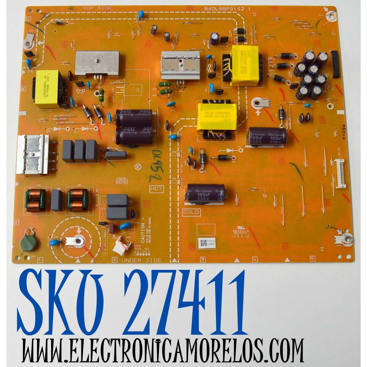 FUENTE DE PODER ORIGINAL PARA TV PHILIPS / NUMERO DE PARTE ADL95MPW / BADL95F01 02 1 / ADL95MPWT / P000004131 / PANEL BOEI750WQ1-F9B / DISPLAY HV750QUB-F9B / BOARD HV750QUB_F9A_XPCB_R_V01 / HV750QUB_F9A_XPCB_L_V01 / MODELO 75PUL7552/F7