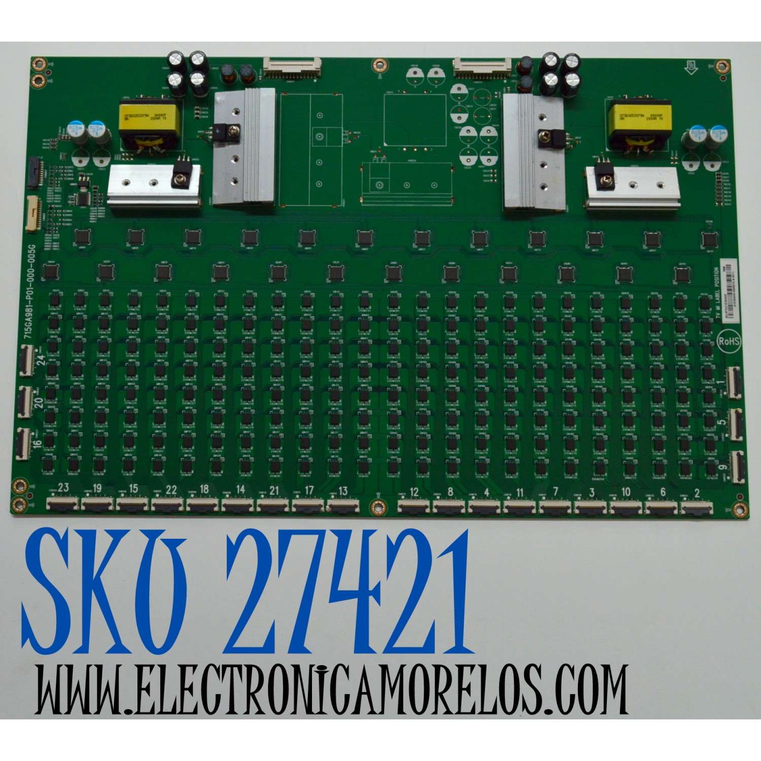 LED DRIVER ORIGINAL PARA TV VIZIO / NUMERO DE PARTE LNTVJI12ZAAAK / 715GA981-P01-000-005G / (X)LNTVJI12ZAAAK / JI12ZAAAK / PANEL T650QVF09.4 / DISPLAY T650QVN07.2 / MODELO P65QX-H1