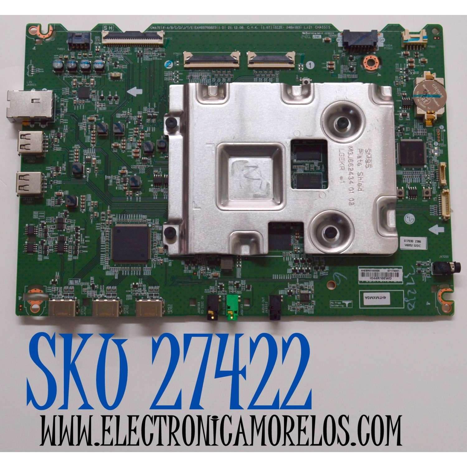 MAIN ORIGINAL PARA TV LG 4K UHD SMART TV / NUMERO DE PARTE 37173301 / EAX69766823 / EAX69766823(1.0) / EBT37173301 / PANEL NC860TQF-AAKH6 / DISPLAY LC860DQR (SR)(A1) / MODELO  86UQ7070ZUD / 86UQ7070ZUD.BUSYFKR