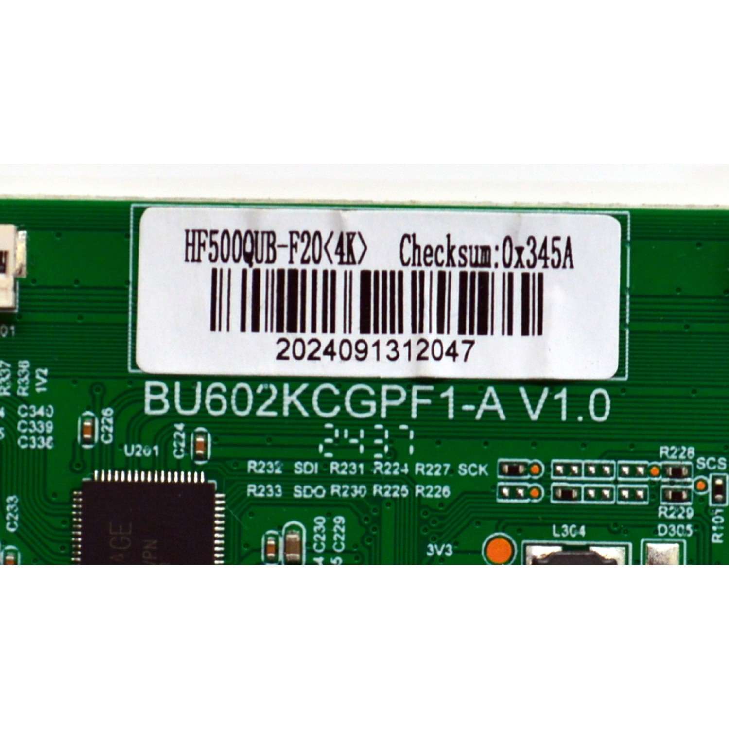 T-CON ORIGINAL PARA TV SCEPTRE / NUMERO DE PARTE BU602KCGPF1-A / BU602KCGPF1-A V1.0 / HF500QUB-F20 / 4K-VBO / PANEL MDHF500QUB-F20 / DISPLAY HF500QUB-F20 / MODELO U515CV-UMRD - Imagen 2