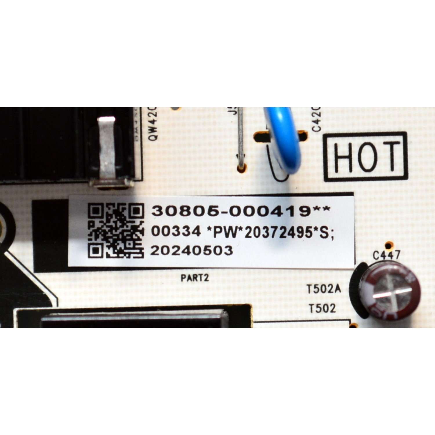 FUENTE DE PODER ORIGINAL PARA TV TCL / NUMERO DE PARTE 30805-000419 / 40-P40SWL-PWB1ZG / 11601-500122 / P40SW / 20372495 / DISPLAY ST7461D05-3 VER.2.1 / MODELO 75QM751G - Imagen 3