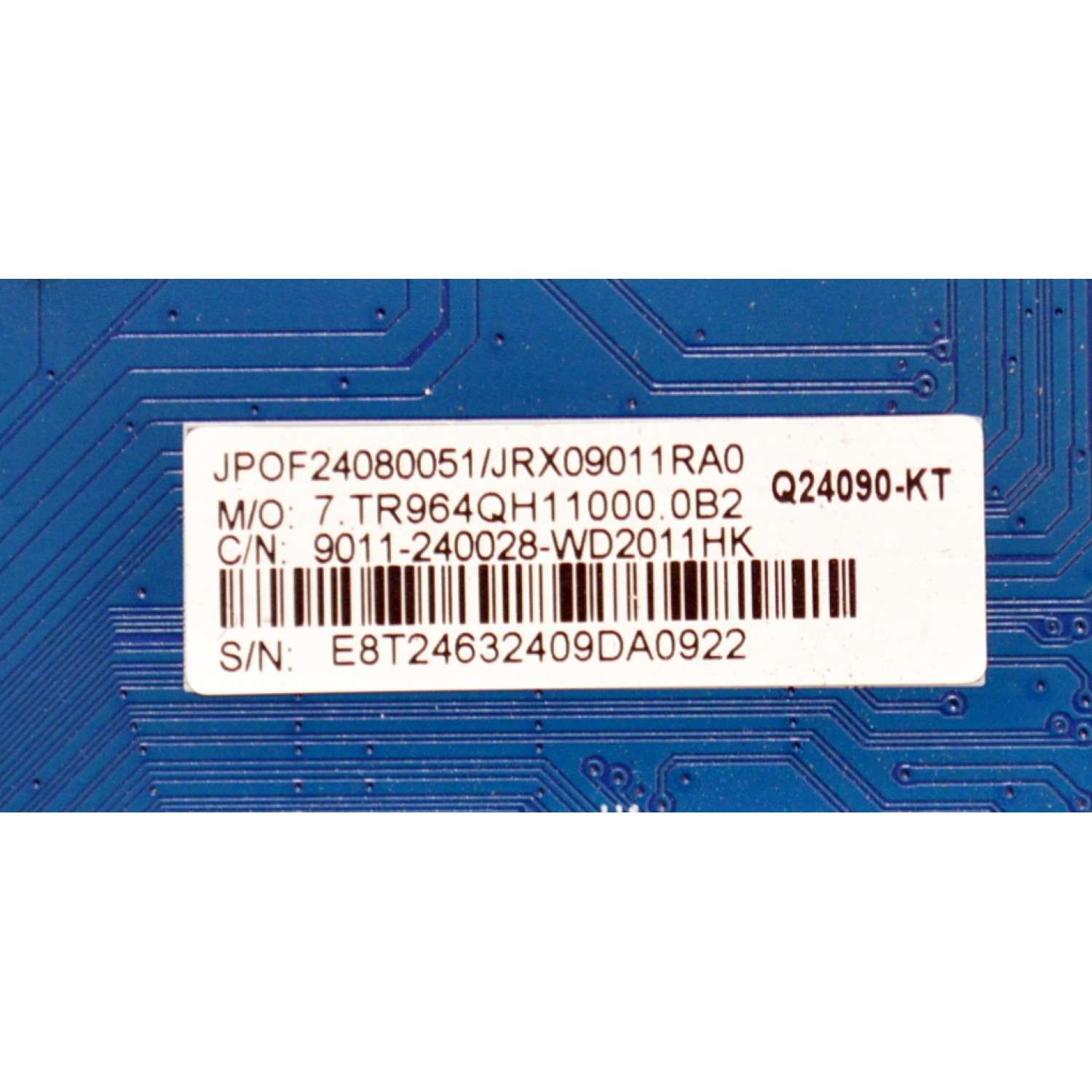 MAIN ORIGINAL PARA TV ONN / NUMERO DE PARTE 9011-240028-WD2011HK / CVR964_QH / 7.TR964QH11000.0B2 / Q24090-KT / JRX09011RA0 / 2491500883 / JPOF24080051 / PANEL K750WDJ1 / DISPLAY HV750QUB-F91 / BOARD 47_6003731 / 47_6003728 / MODELO 100044717 75" - Imagen 2