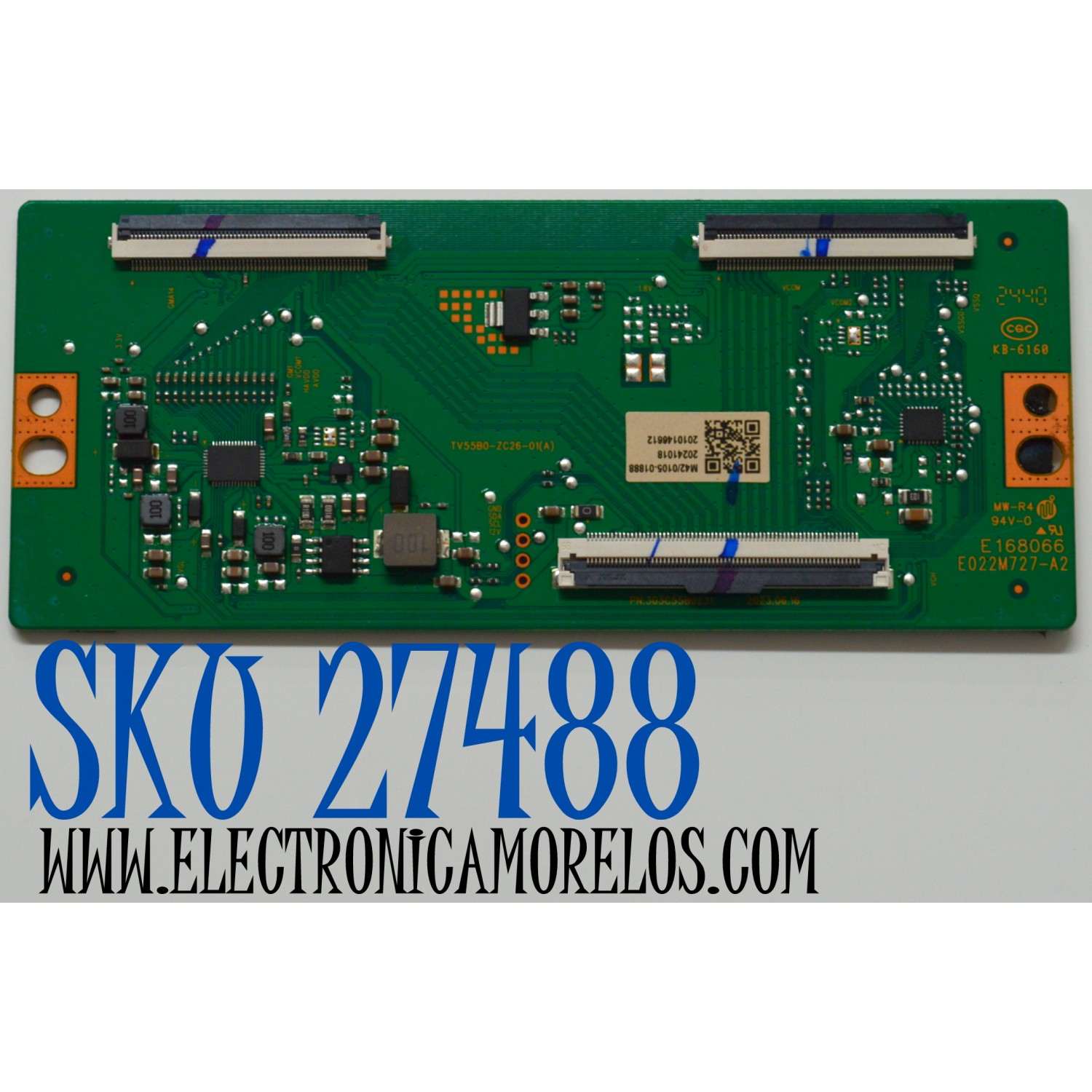 T-CON ORIGINAL PARA TV VIZIO / NUMERO DE PARTE TV55B0-ZC26-01 / 513C55B0M42 / TV55B0-ZC26-01(A) / E022M727-A2 / 303C55B0231 / M24/0105-01888 / 2010146612 / DISPLAY ST4951D01-1 / MODELO V4K50M-0810 / V4K50M-0810 LMC1T8MA