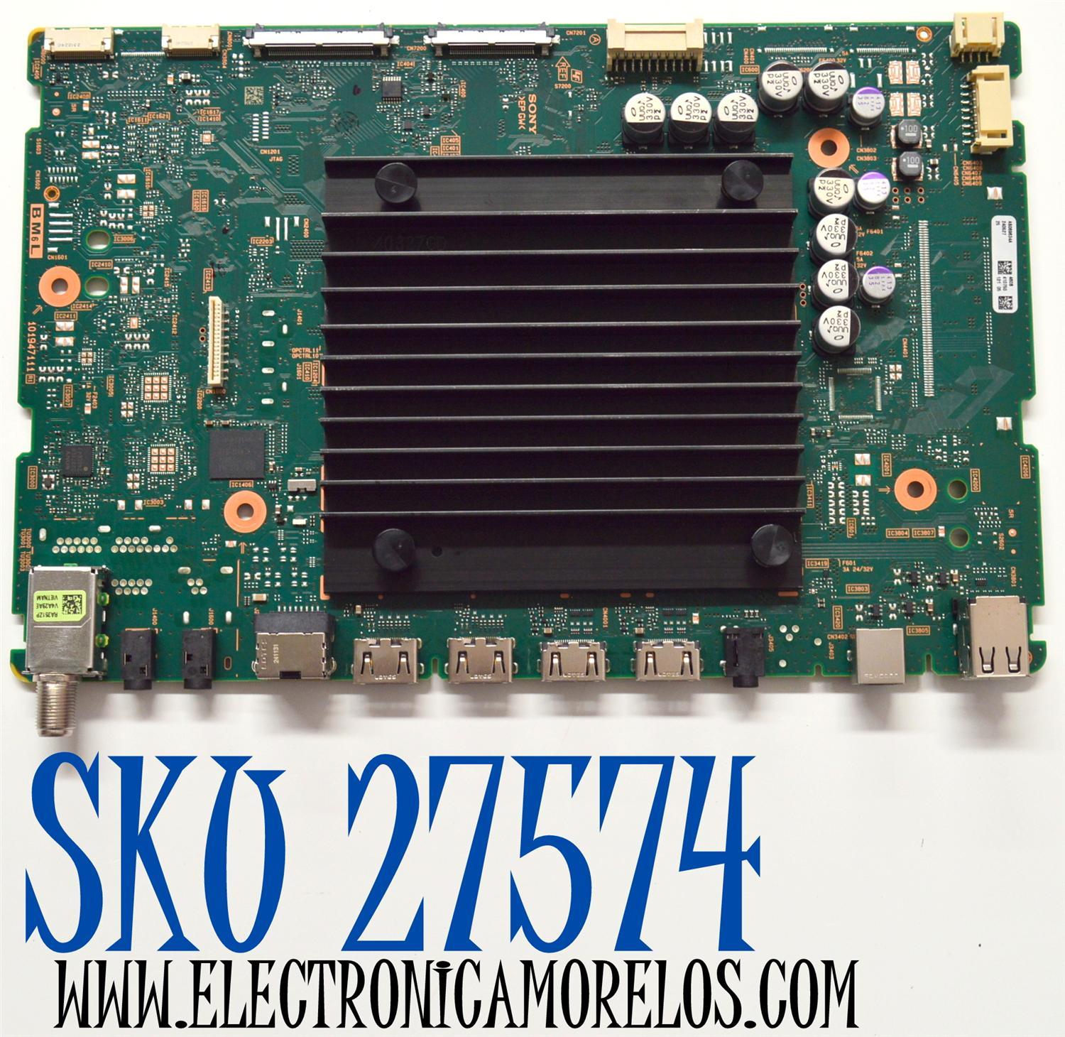MAIN ORIGINAL PARA TV SONY BRAVIA 4K UHD HDR / NUMERO DE PARTE A5069634A 460 / 101947111 / A-5069-534-A 450 / PANEL YDEM065UNG11 / MODELO K-65XR80C / K65XR80C