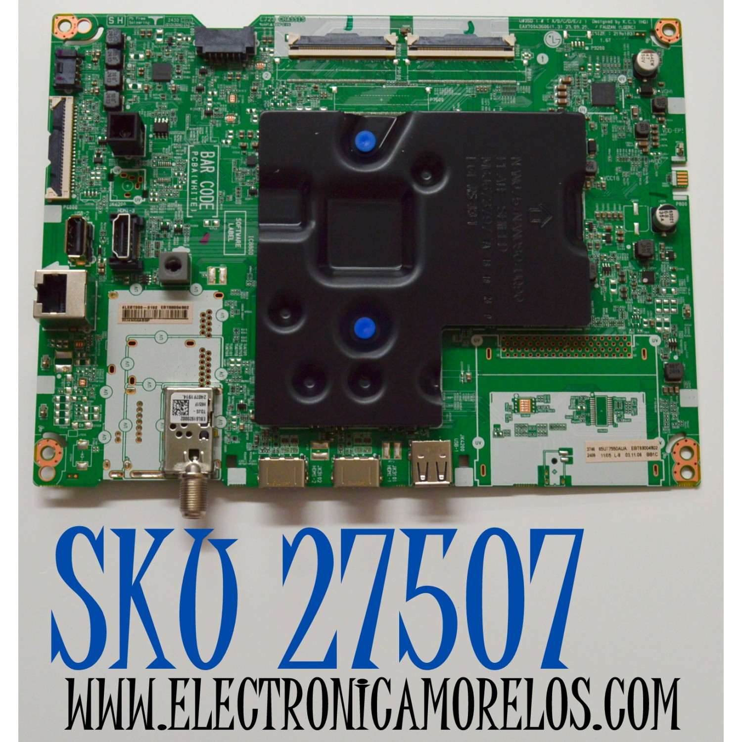 MAIN ORIGINAL PARA TV LG 4K UHD HDR SMART TV / NUMERO DE PARTE EBT68004802 / EAX70043606 / EAX70043606(1.3) / 68004802 / PANEL NC650TQG-AAKHA / DISPLAY LC650EQC (SP) (A1) / MODELO 65UT7550AUA / 65UT7550AUA.BUSYLKR