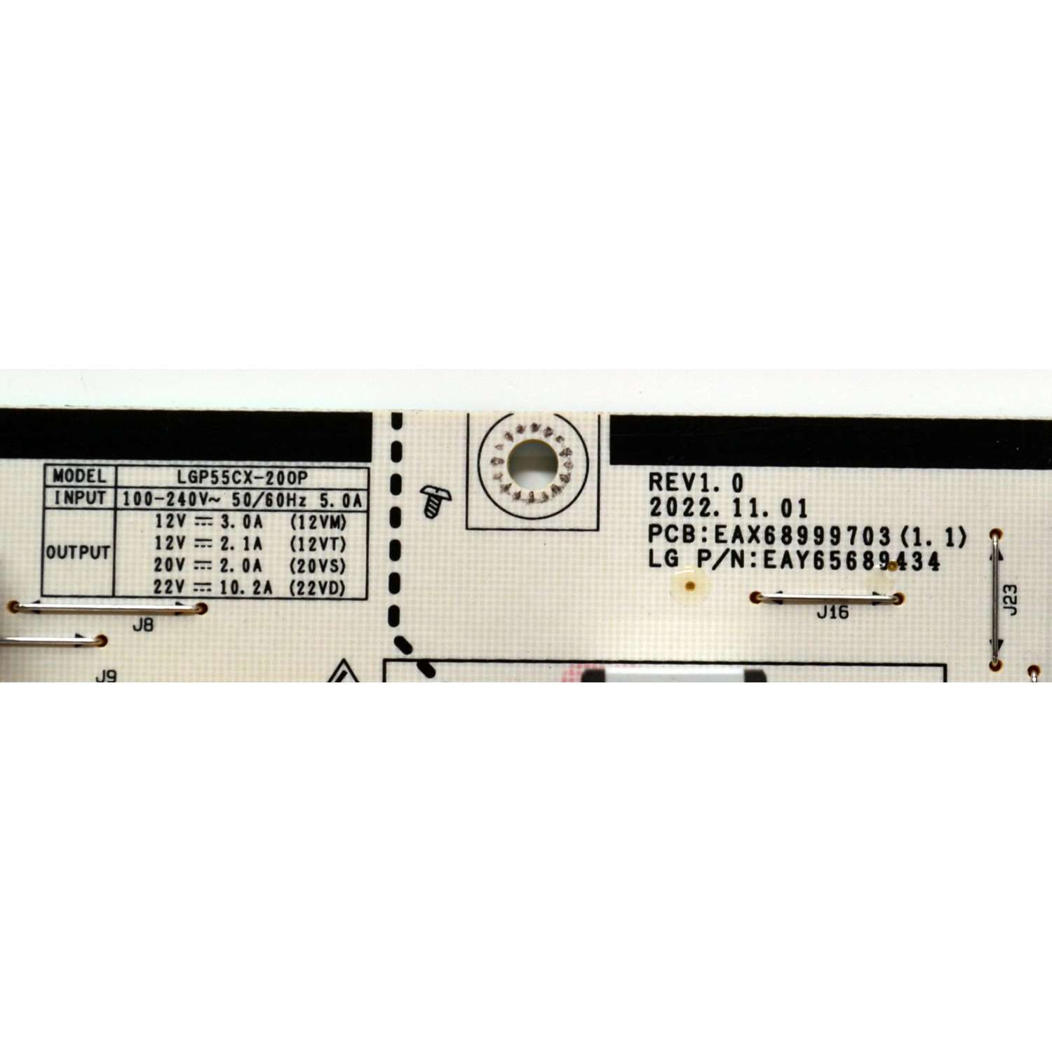 FUENTE DE PODER ORIGINAL PARA TV LG / NUMERO DE PARTE EAY65689434 / EAX68999703 / EAX68999703(1.1) / 65689434 / PANEL AC550AQL / MODELO OLED55B4PUA / OLED55B4PUA.DUSQLJR / OLED55B3AUA.DUSQLJR - Imagen 3