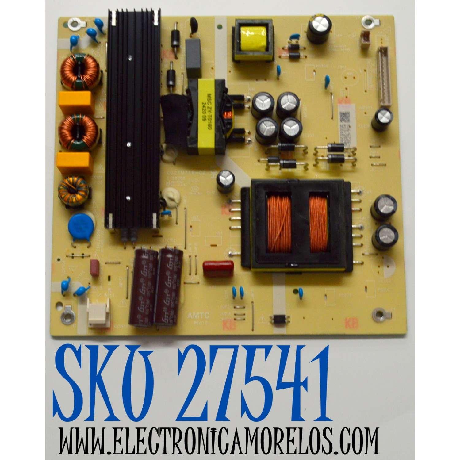 FUENTE DE PODER ORIGINAL PARA TV SELECT SERIES ROKU / NUMERO DE PARTE TV6507-ZC02-01 / 514C6507M16 / E021M716-C2 / M16/6726-00220 / 2010139398 / DISPLAY V550DJ2-Q01 REV.D1 / MODELO 55R4AX / SI55QRF