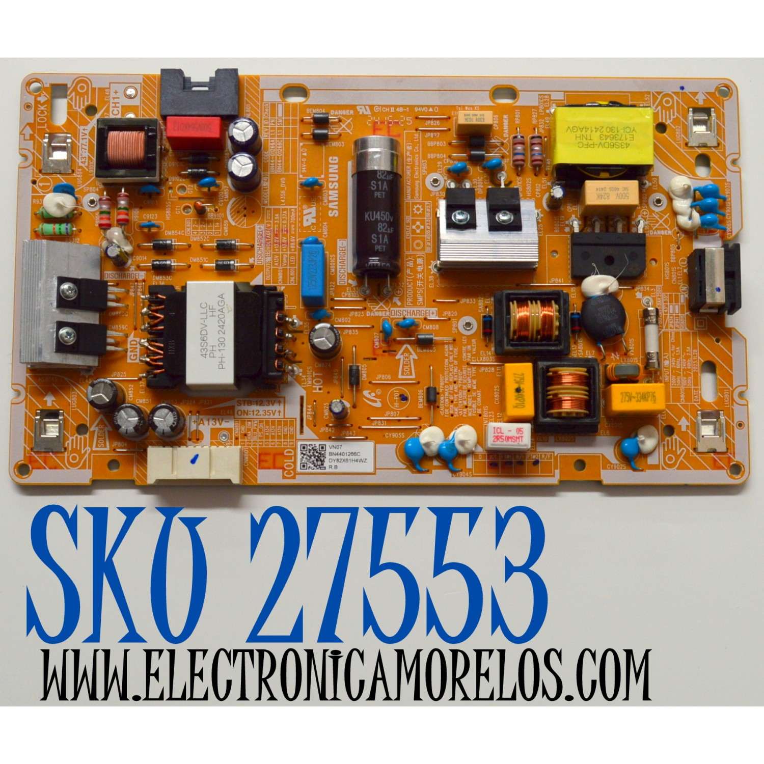 FUENTE DE PODER ORIGINAL PARA TV SAMSUNG / NUMERO DE PARTE BN44-01266C / L43S6_DVD / BN4401266C / PANEL CY-BD043HGAV2H / T430QVN03.P / BN96-52434B / MODELO UN43DU7200DXZA / UN43DU7200DXZA AB06 / UN43DU7200BXZA XB01