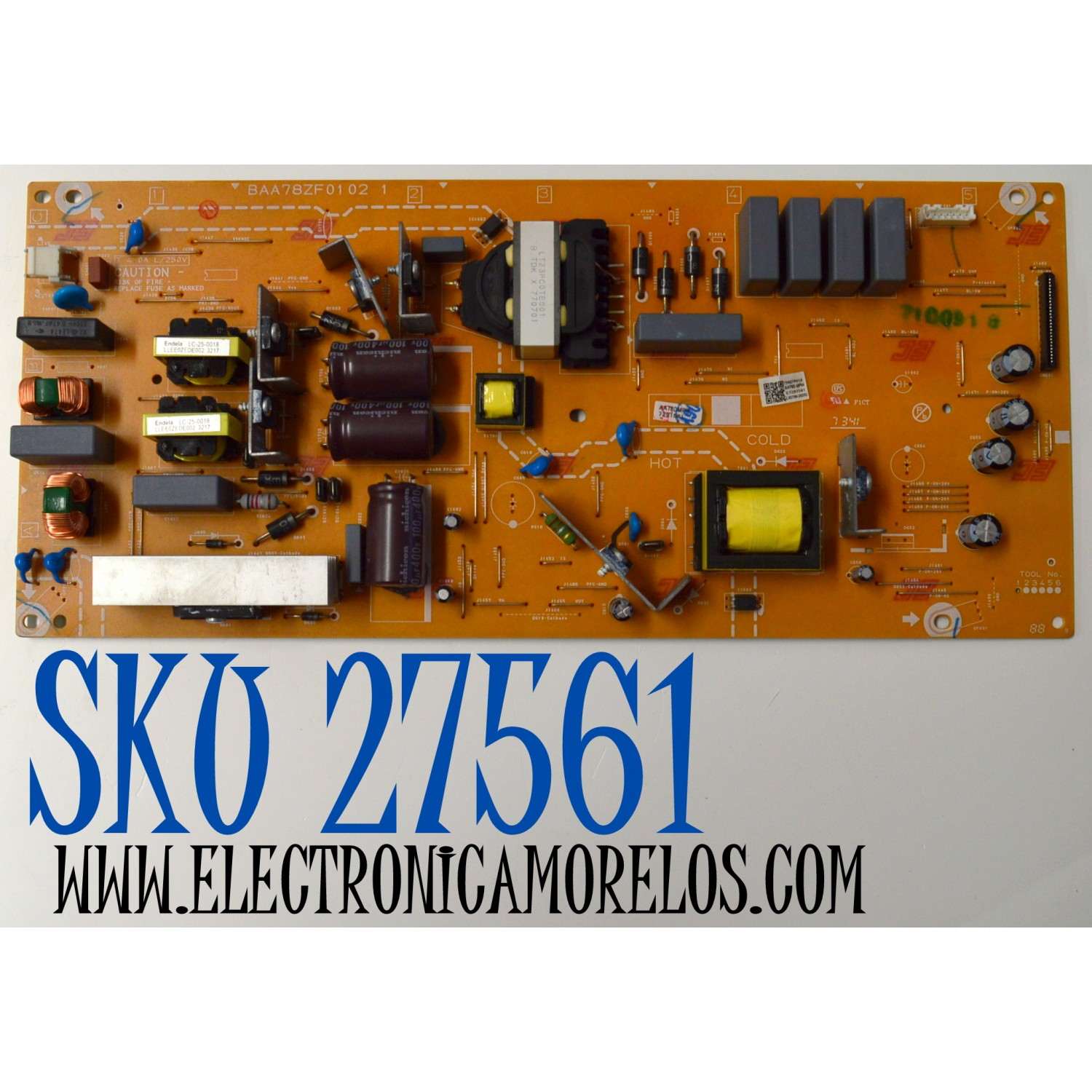 FUENTE DE PODER ORIGINAL PARA TV PHILIPS / NUMERO DE PARTE AA78DMPW / BAA78ZF01 02 1 / BAA78ZF01021 / AA78D-MPW / 70927P01A / PANEL UAA80XH / DISPLAY V650DJ4-QS5 REV.T1 / MODELO 65PFL5602/F7 / 65PFL5602/F7 C