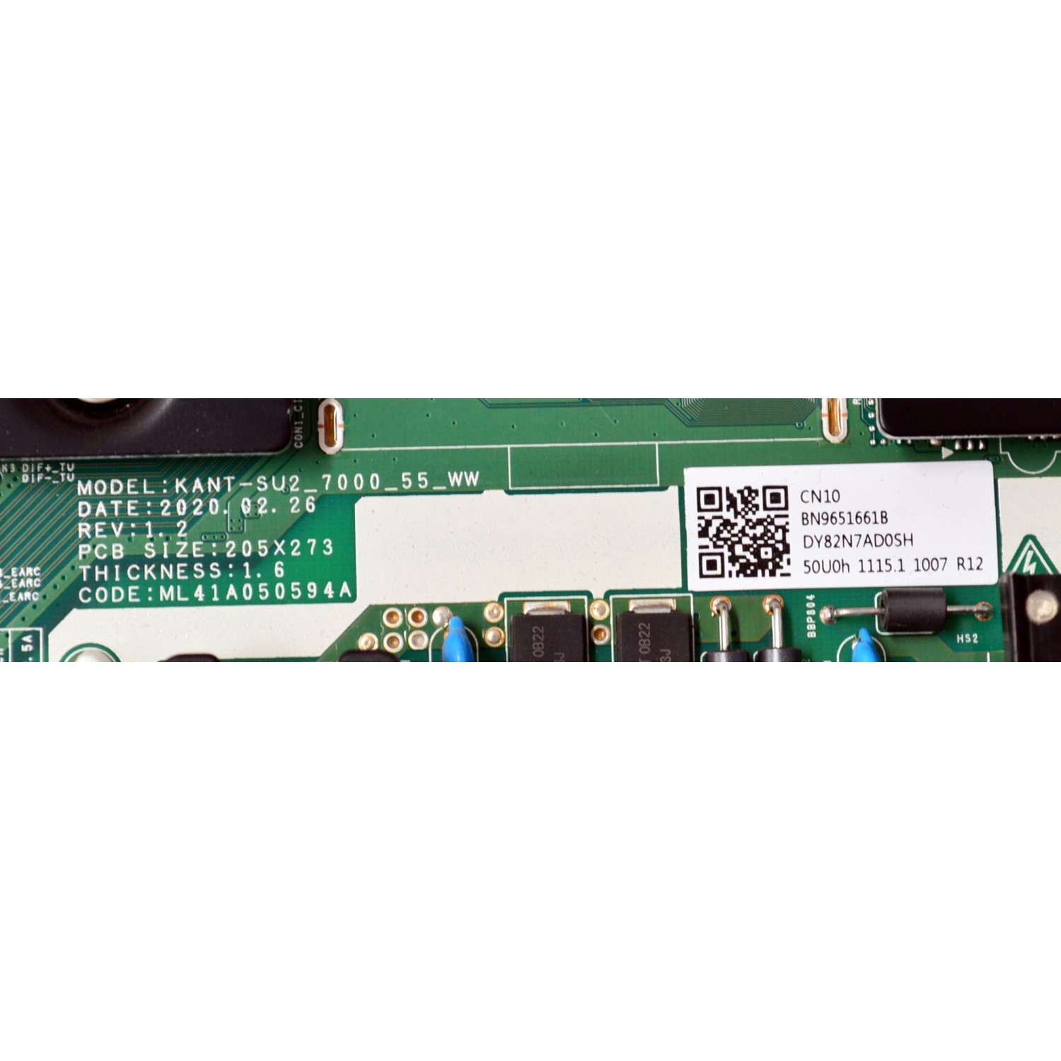 MAIN FUENTE COMBO ORIGINAL PARA TV SAMSUNG / NUMERO DE PARTE BN96-51661B / KANT-SU2_7000_55_WW / ML41A050594A / BN9651661B / BN96-50472C / BN96-50317A / PANEL CY-BT050HGNV4H / DISPLAY V500DJ7-QE1 E8 / BN96-50407A / MODELO LH50BETHLGFXGO DB01 - Imagen 4