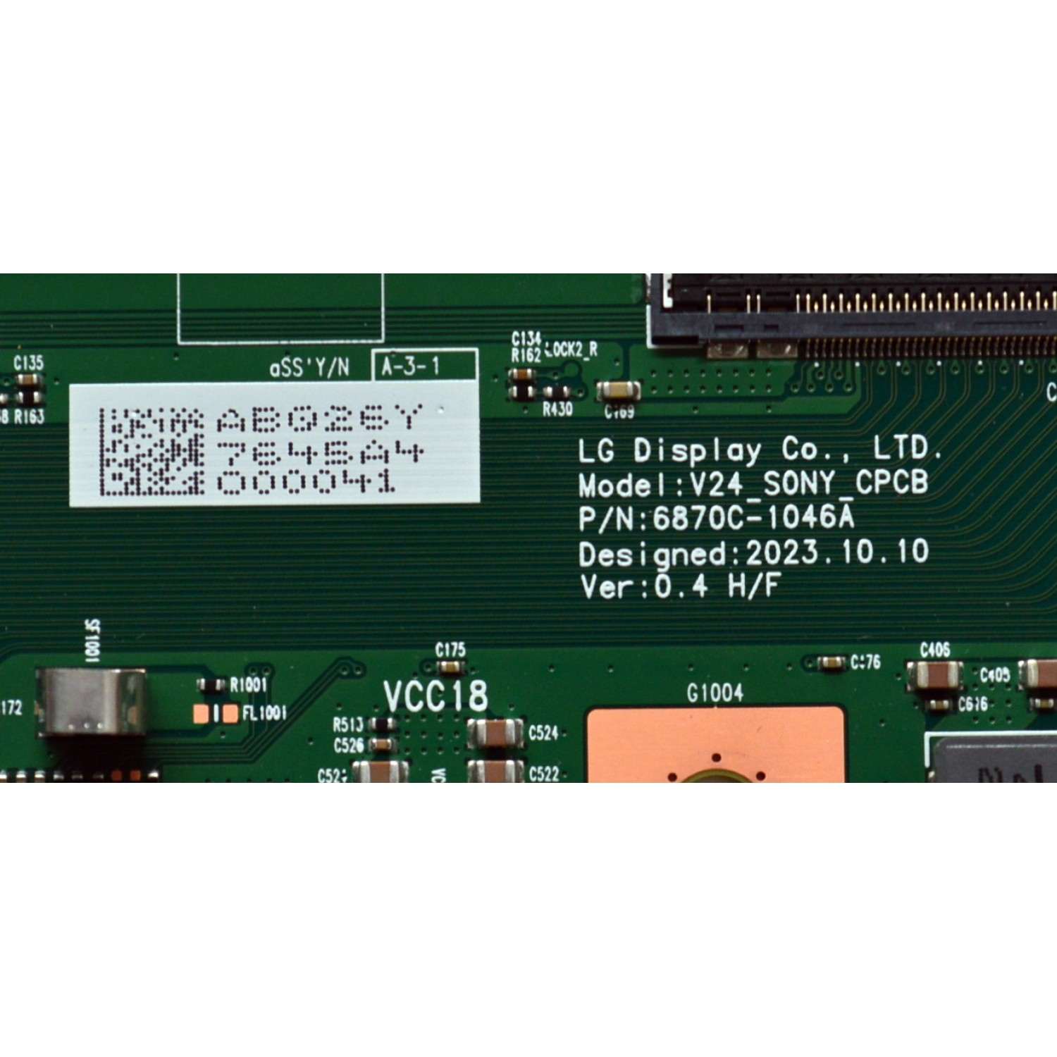 T-CON ORIGINAL PARA TV SONY / NUMERO DE PARTE 6871L-7645A / 6870C-1046A / LE650PQL (HS)(E1) / 7645A / PANEL YDEM065UNG11 / MODELO K-65XR80C / K65XR80C - Imagen 3