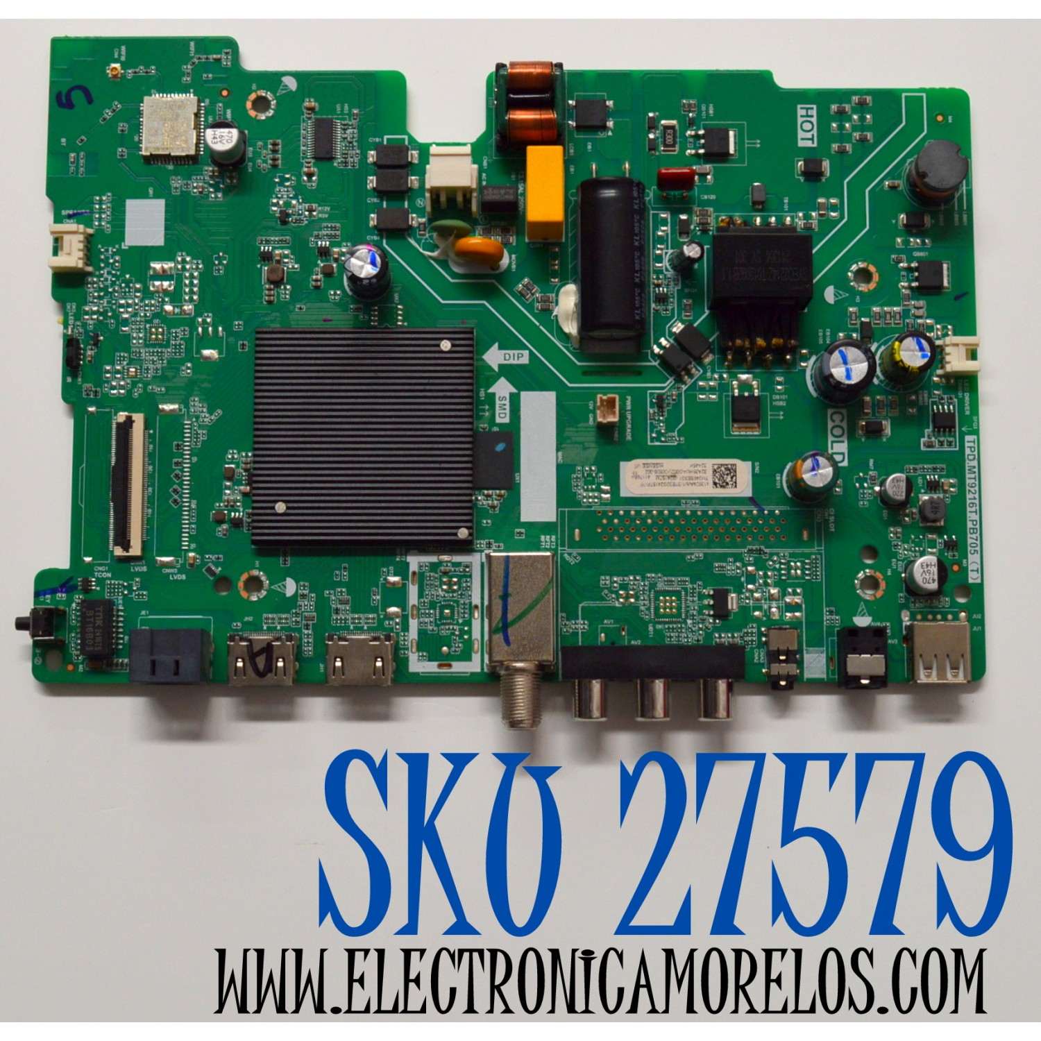 MAIN FUENTE COMBO ORIGINAL PARA TV HISENSE FHD GOOGLE TV / NUMERO DE PARTE 413924 / TPD.MT9216T.PB705 (T) / 32A35HUA(0002) / 411768 / G24157M / PANEL JHD315H1F71-TXL4B1 / DISPLAY HV320FHB-F41 / MODELO 32A45K