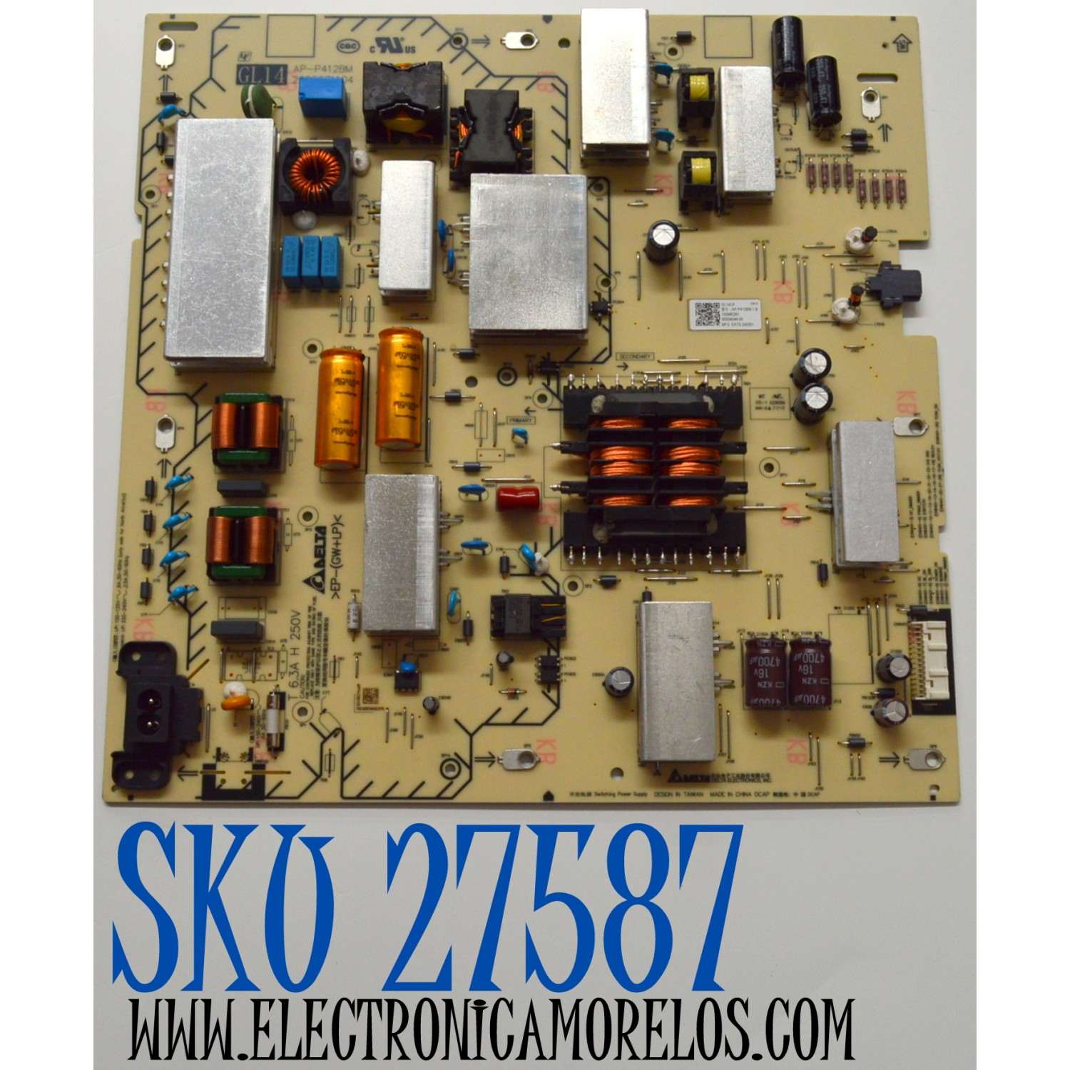 FUENTE DE PODER ORIGINAL PARA TV SONY BRAVIA / NUMERO DE PARTE 100980261 / AP-P412BM / 2955071104 / AP-P412BM-1 B / GL14 / GL14CP / PANEL YLEM075CC011 / DISPLAY HV750QUB-F9M / MODELO K-75S30C / K75S30C