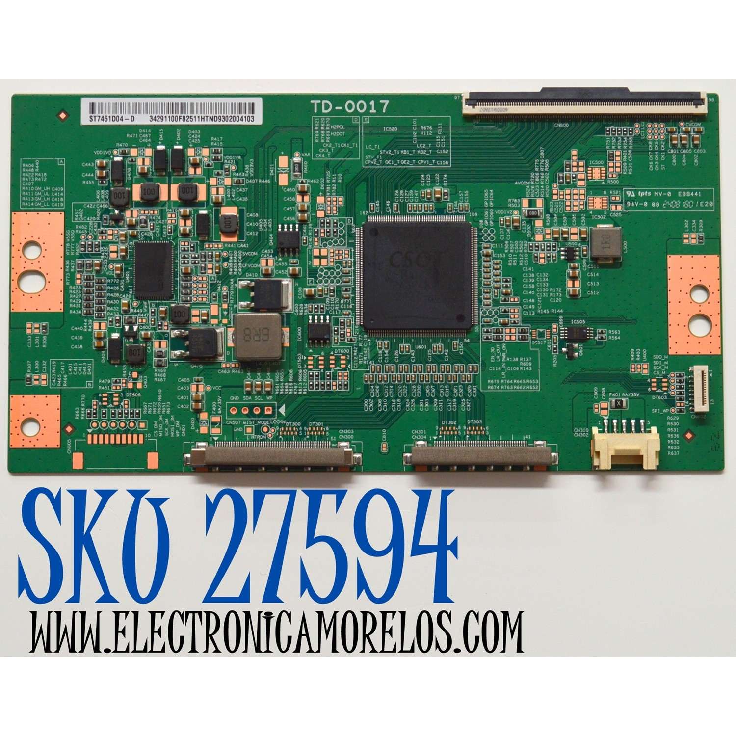 T-CON ORIGINAL PARA TV SONY / NUMERO DE PARTE 34291100F825 / TD-0017 / ST7461D04-D / 34291100F82511HTND / PANEL YDEO075MDS02 / DISPLAY ST7461D04-D V2.1 / BOARD ST7461D04-6-XR-1 / ST7461D04-6-XL-1 / ST7461D04-6-XM-1 / MODELO K-75XR90C / K75XR90C
