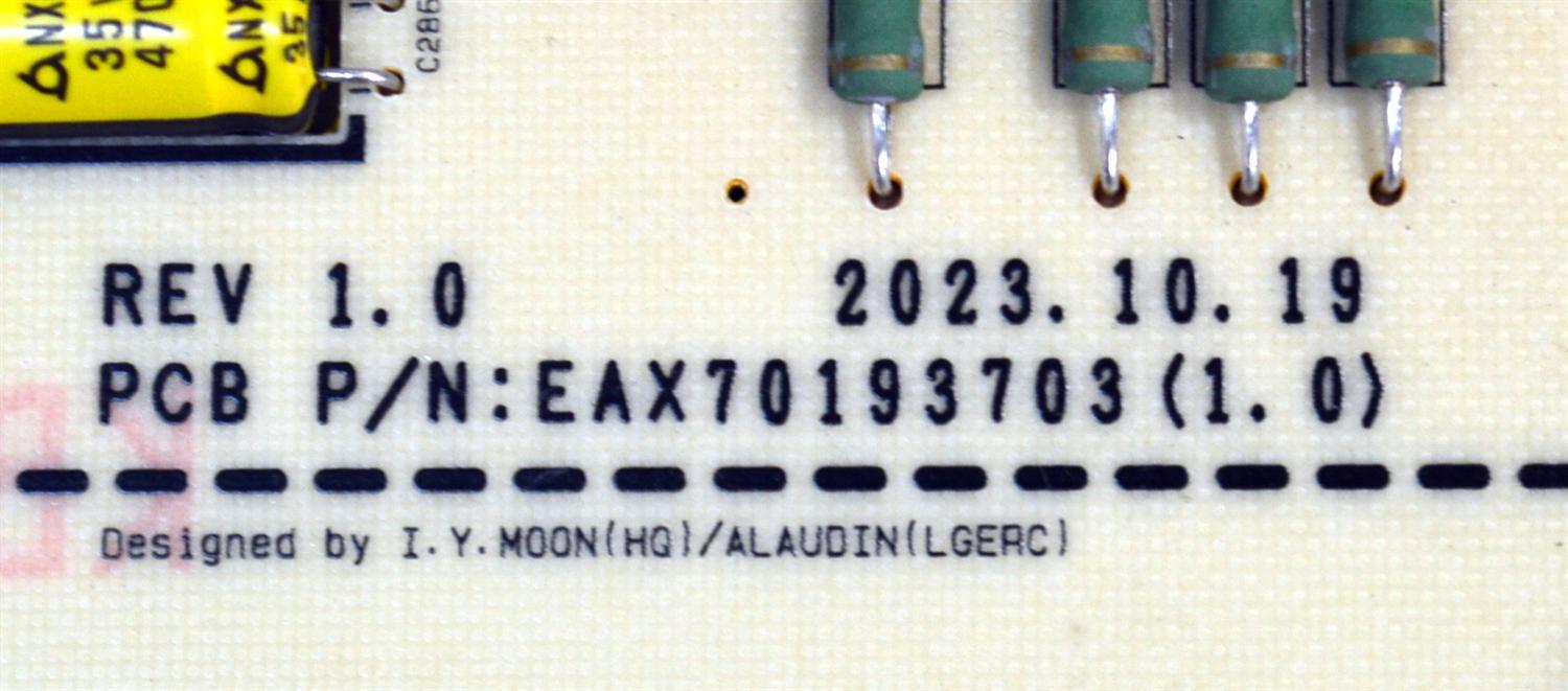FUENTE DE PODER ORIGINAL PARA TV LG / NUMERO DE PARTE 41836301 / EAX70193703 / EAX70193703(1.0) / LGPS65G4-24OP / MODELO OLED65G4SUB / OLED65G4SUB.DUSQLJR - Imagen 2